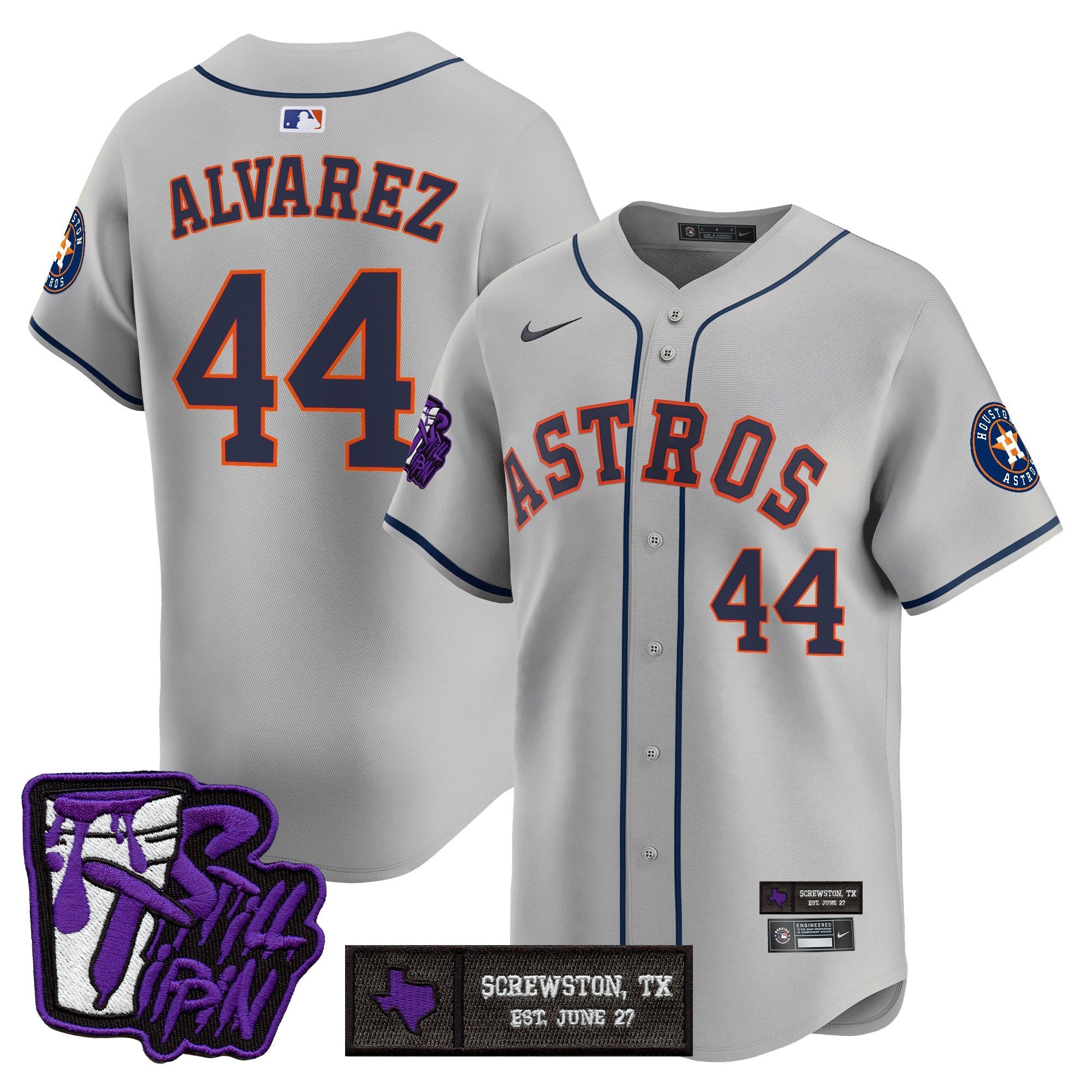 HOU DJ Screw Still Tippin Purple Patch Vapor Premier Limited Jersey - All Stitched