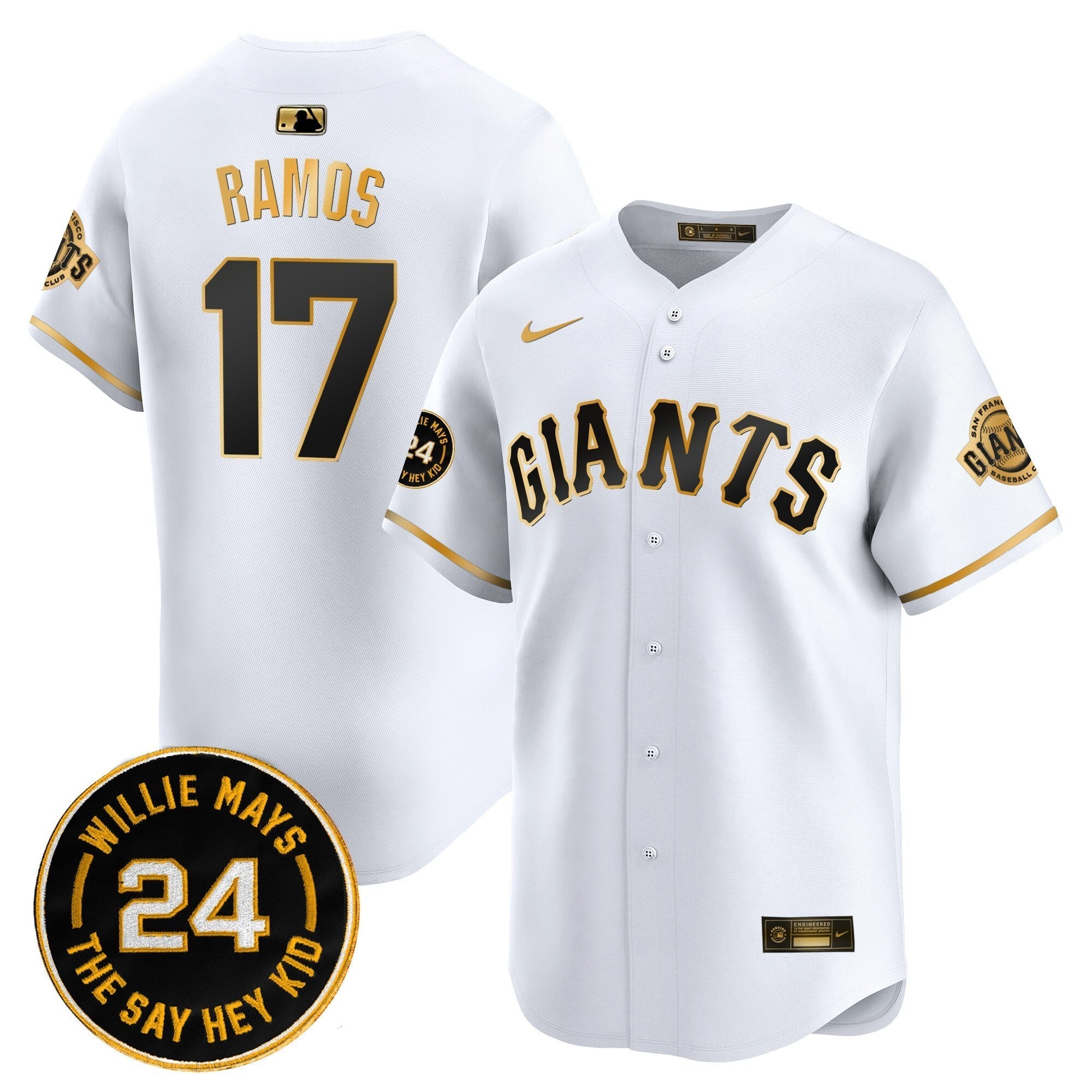 SF 2025 Willie Mays Patch Vapor Premier Limited Jersey - All Stitched
