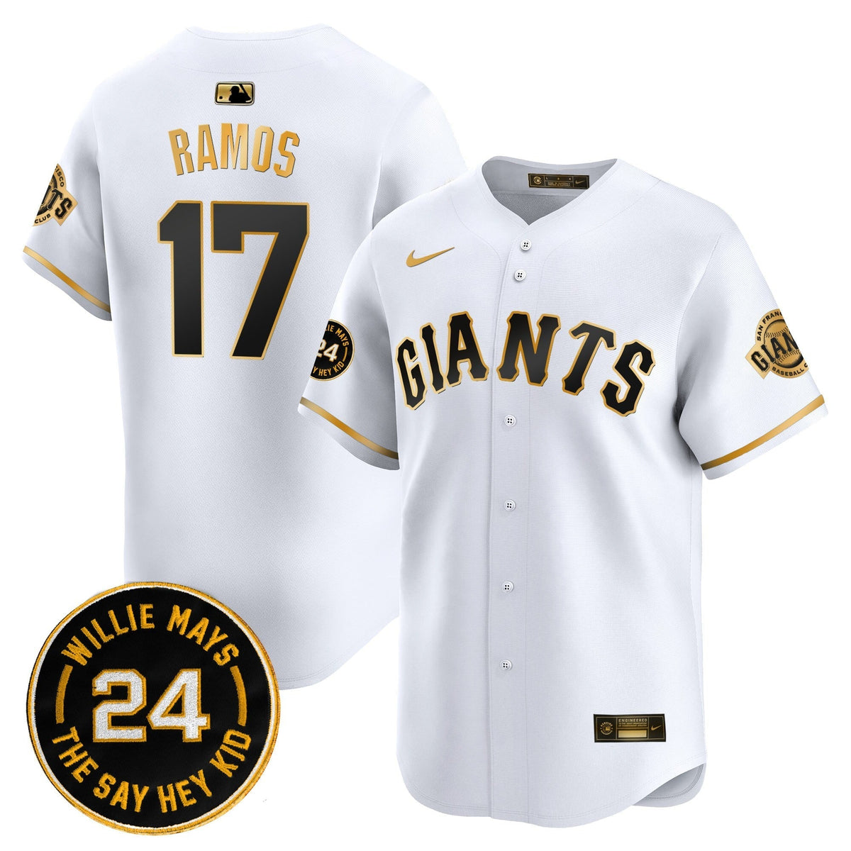 SF 2025 Willie Mays Patch Vapor Premier Limited Jersey - All Stitched