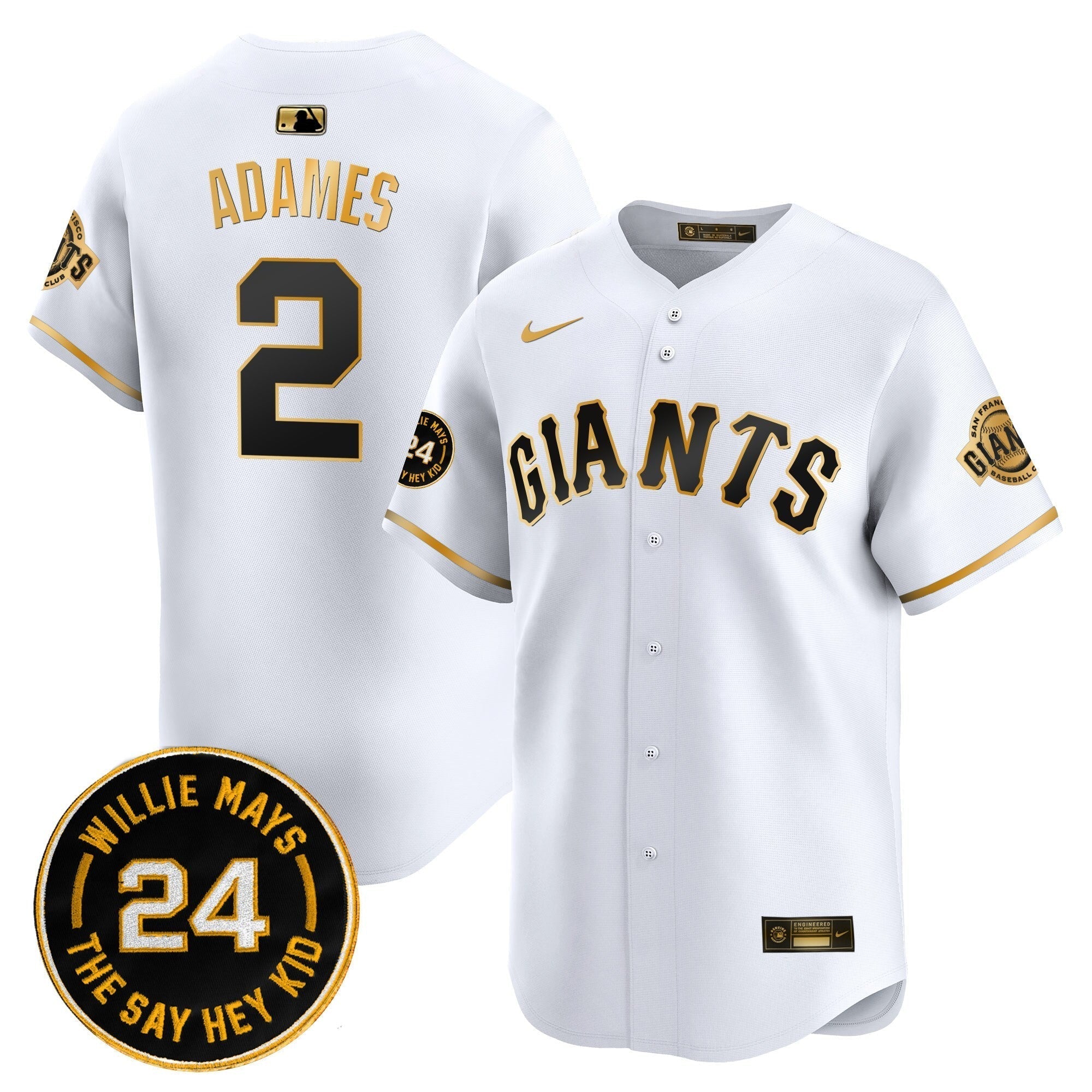 SF 2025 Willie Mays Patch Vapor Premier Limited Jersey - All Stitched
