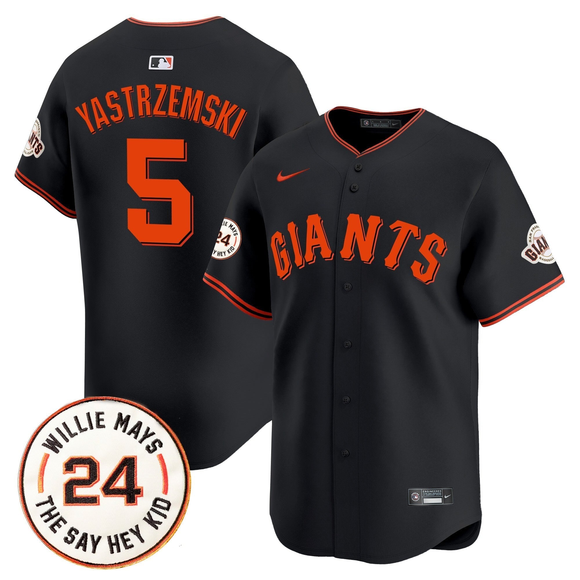 SF 2025 Willie Mays Patch Vapor Premier Limited Jersey - All Stitched
