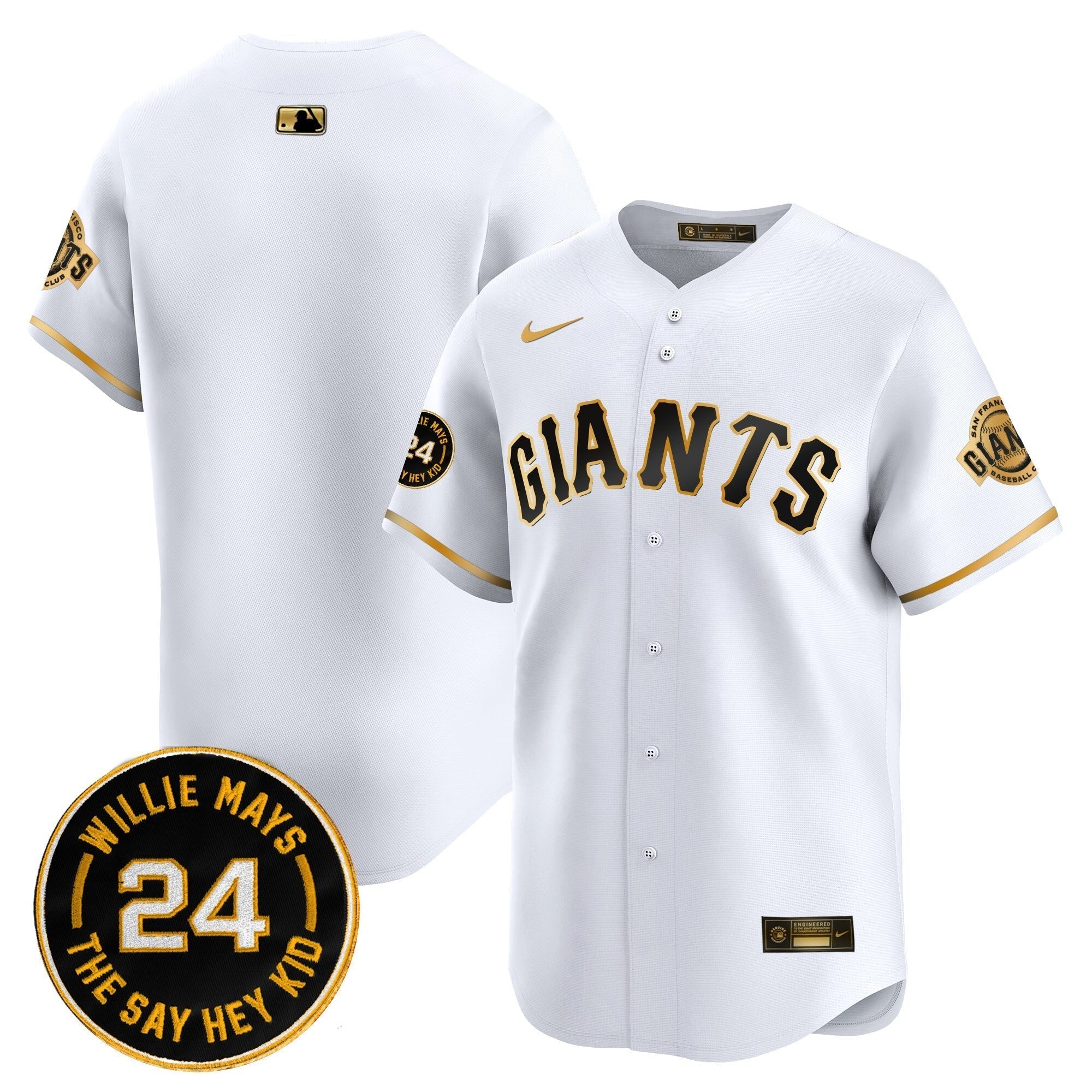 SF 2025 Willie Mays Patch Vapor Premier Limited Jersey - All Stitched