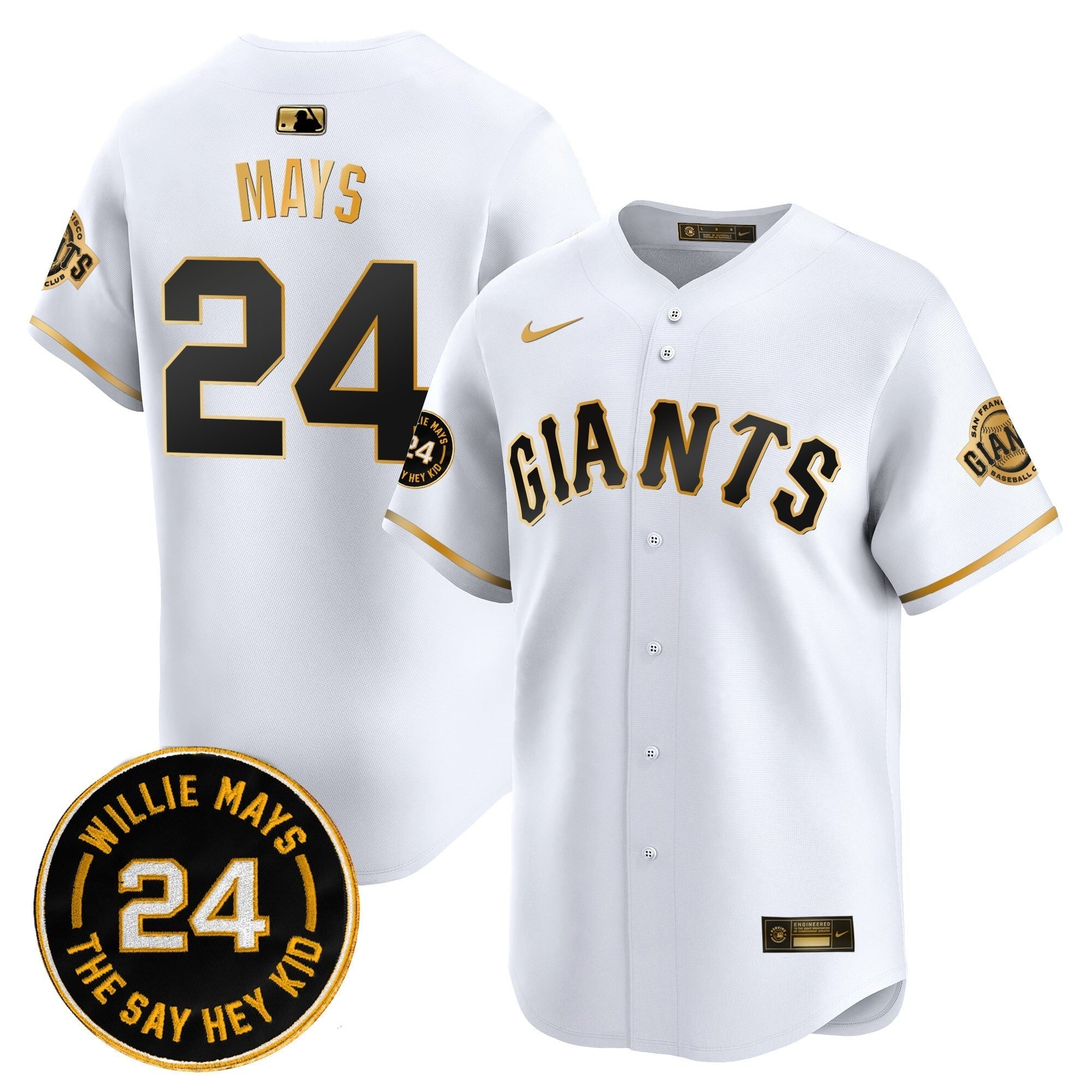 SF 2025 Willie Mays Patch Vapor Premier Limited Jersey - All Stitched