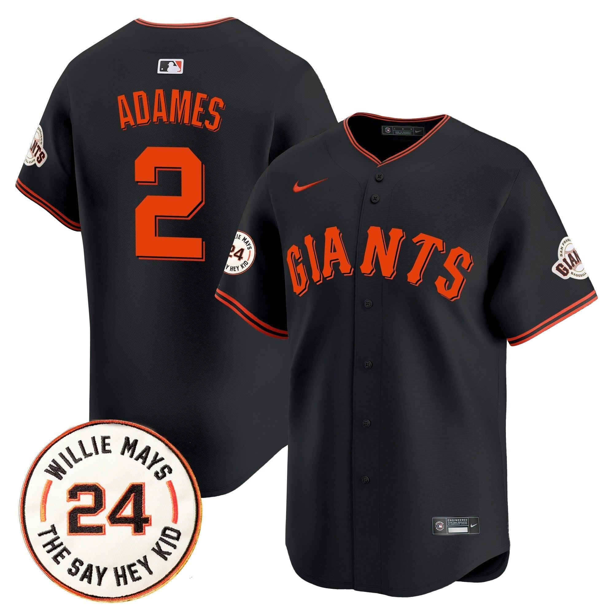 SF 2025 Willie Mays Patch Vapor Premier Limited Jersey - All Stitched