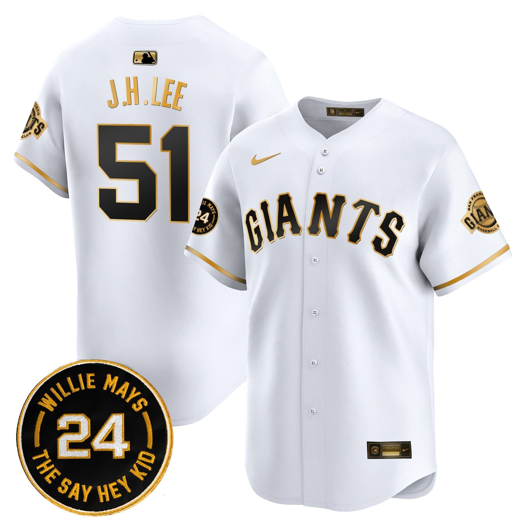 SF 2025 Willie Mays Patch Vapor Premier Limited Jersey - All Stitched