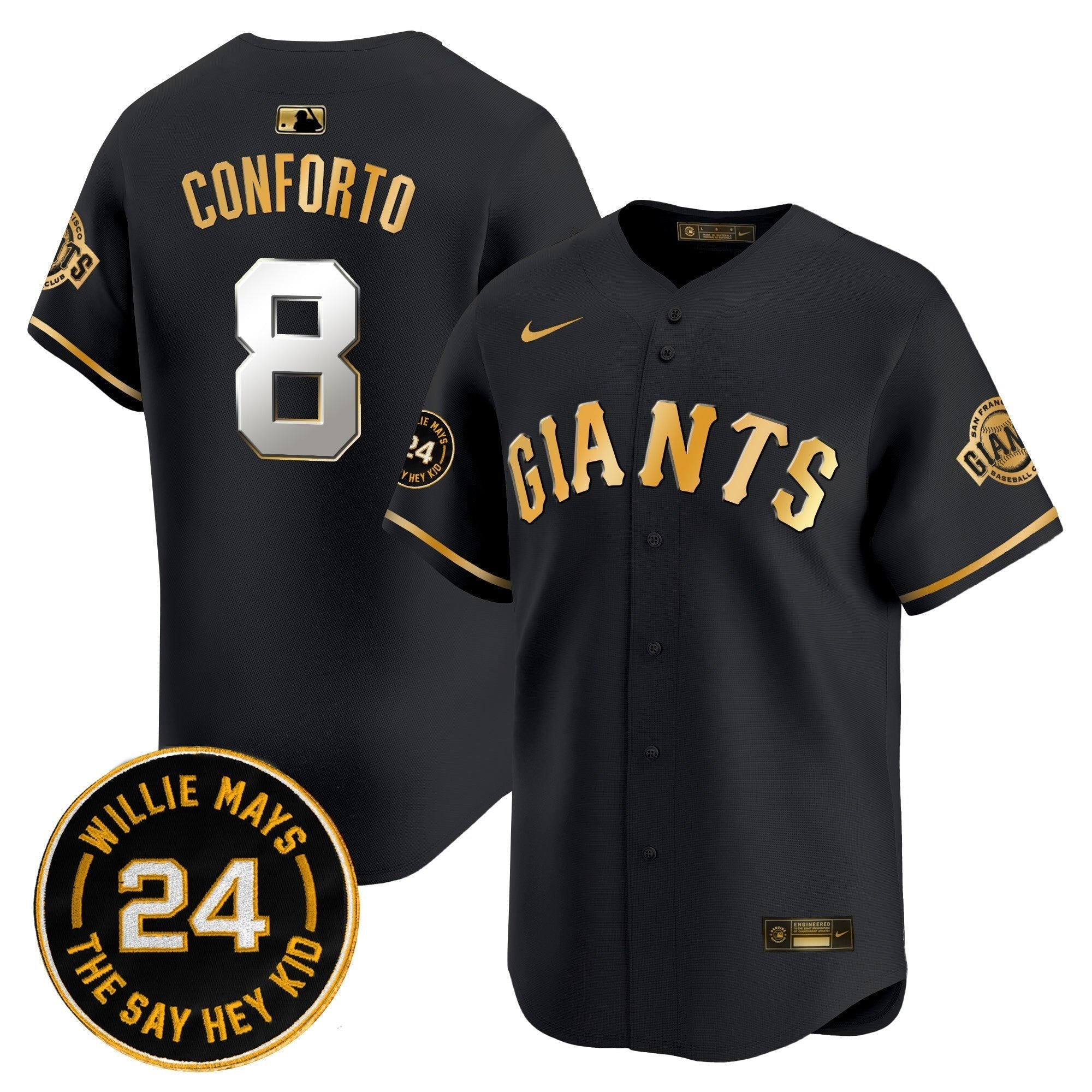SF 2025 Willie Mays Patch Vapor Premier Limited Jersey - All Stitched