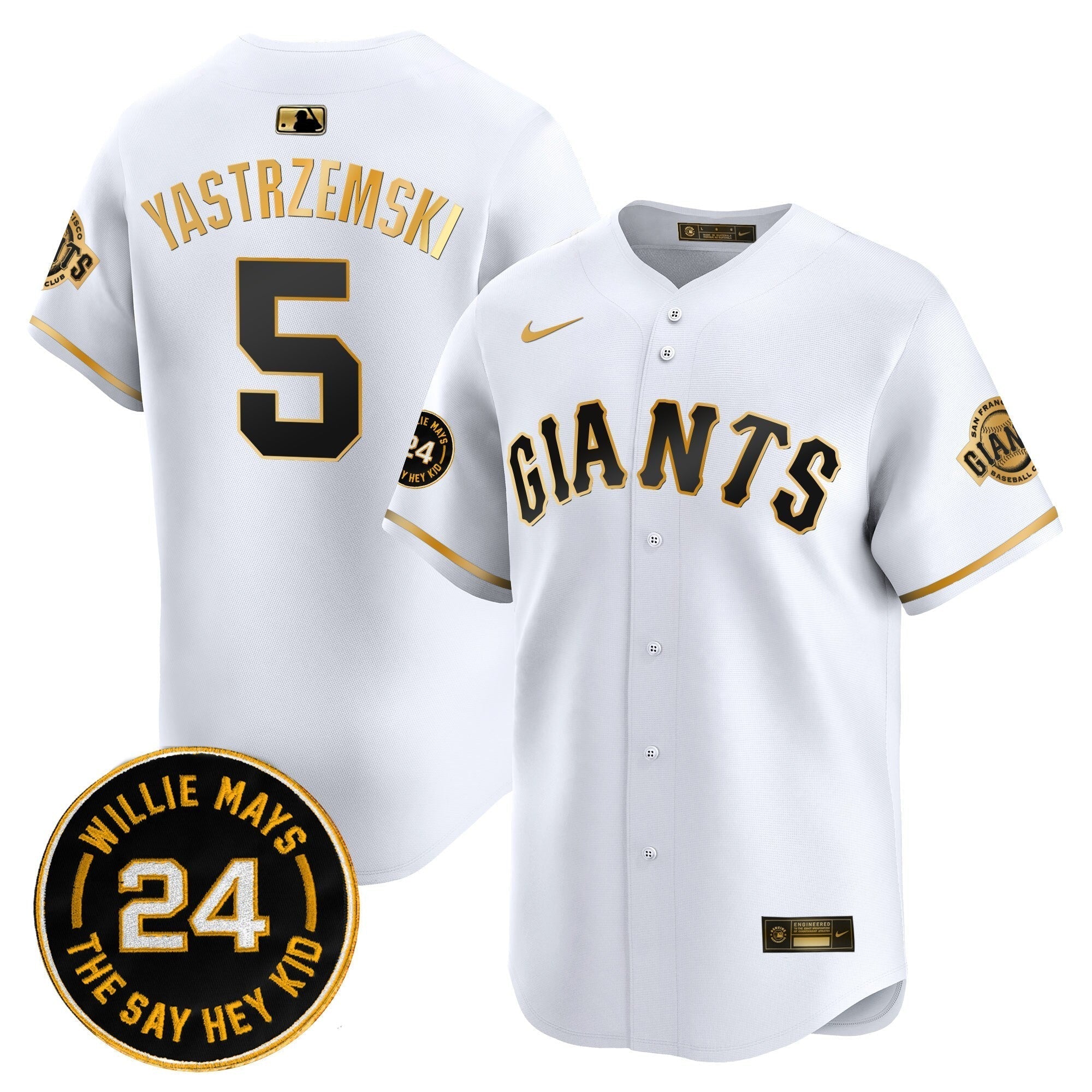SF 2025 Willie Mays Patch Vapor Premier Limited Jersey - All Stitched