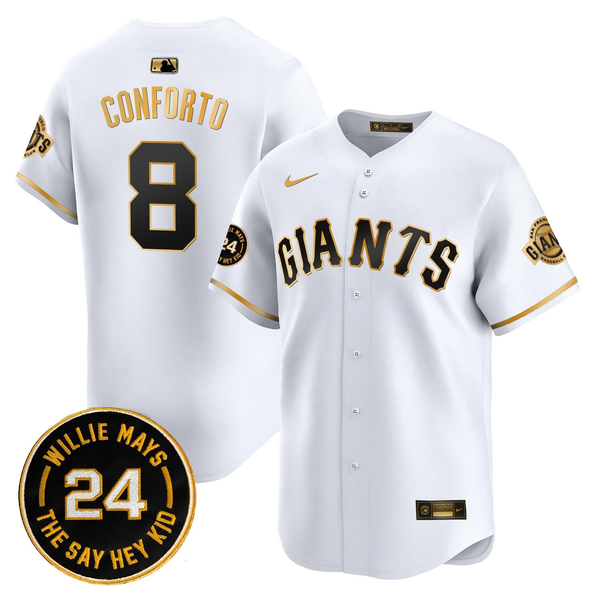 SF 2025 Willie Mays Patch Vapor Premier Limited Jersey - All Stitched