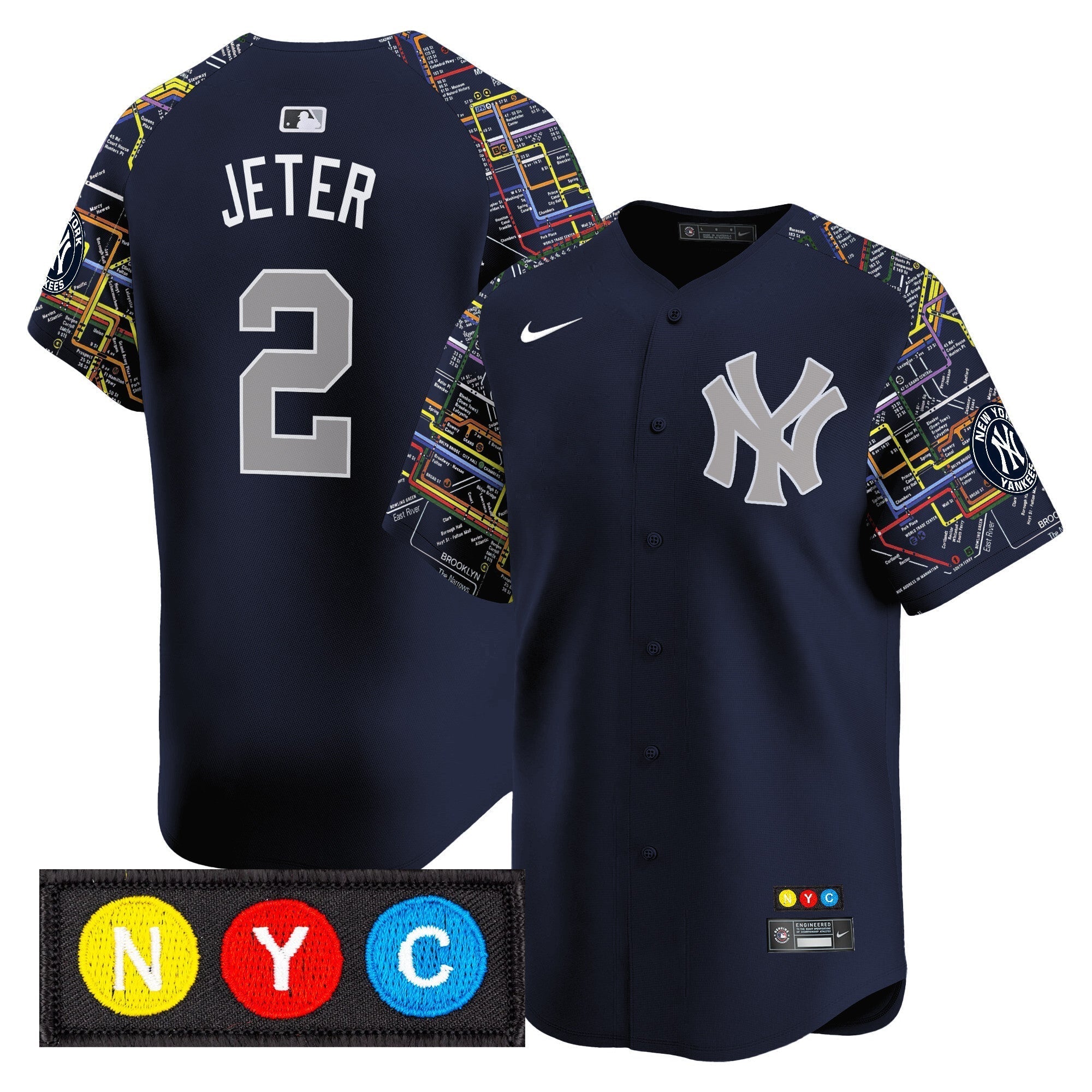 NYY Subway Style Vapor Premier Limited Jersey - Stitched