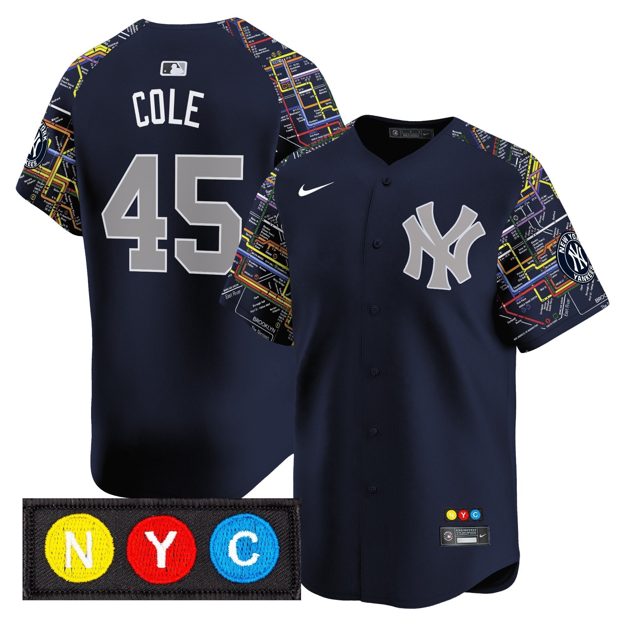 NYY Subway Style Vapor Premier Limited Jersey - Stitched