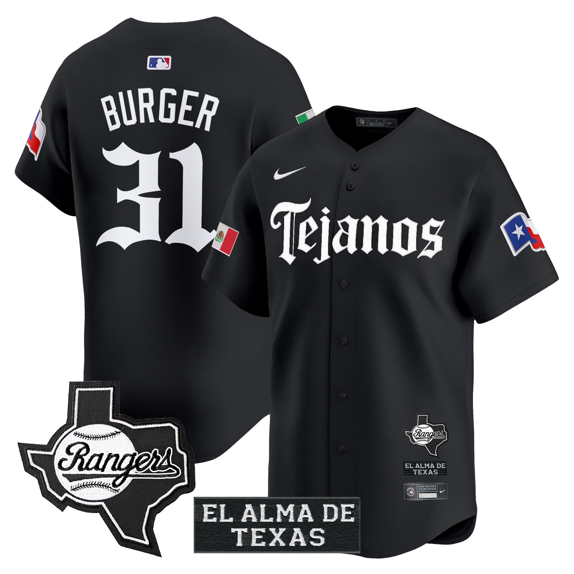 TEX Mexico Tejano Barrio Style Vapor Premier Limited Jersey - All Stitched