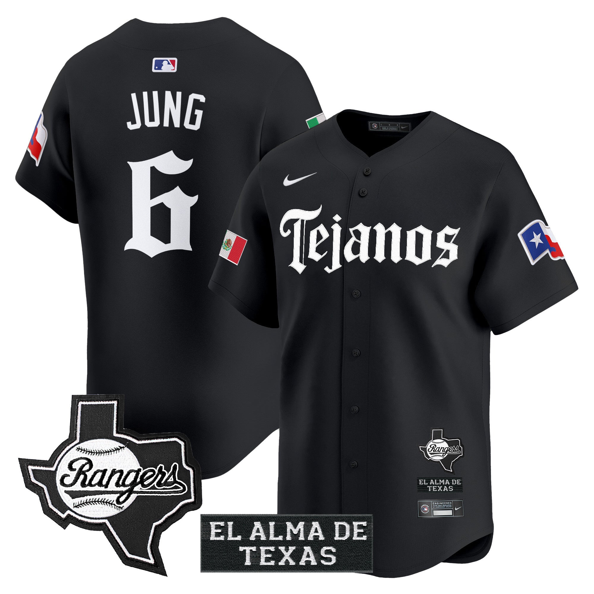 TEX Mexico Tejano Barrio Style Vapor Premier Limited Jersey - All Stitched