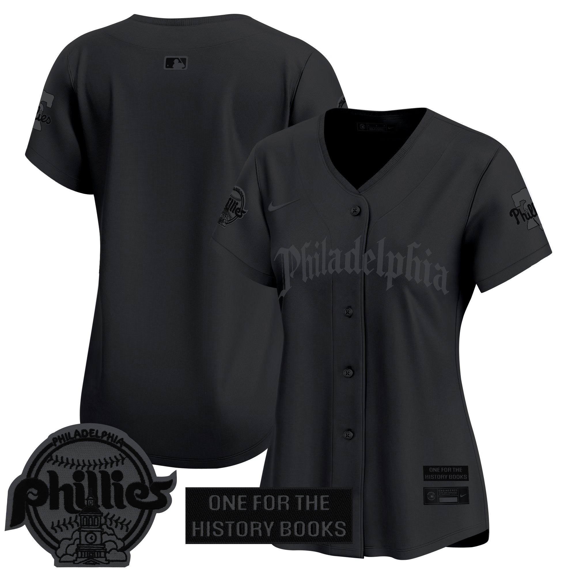 Women's Phillies 'Retro Newspaper Edition' Vapor Premier Limited Jersey - All Stitched