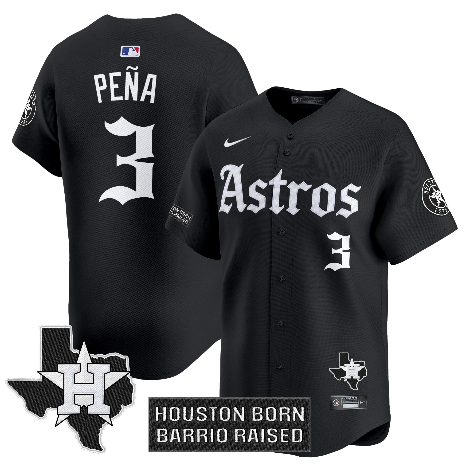 HOU 'Gothic Edition' Vapor Premier Limited Jersey - All Stitched
