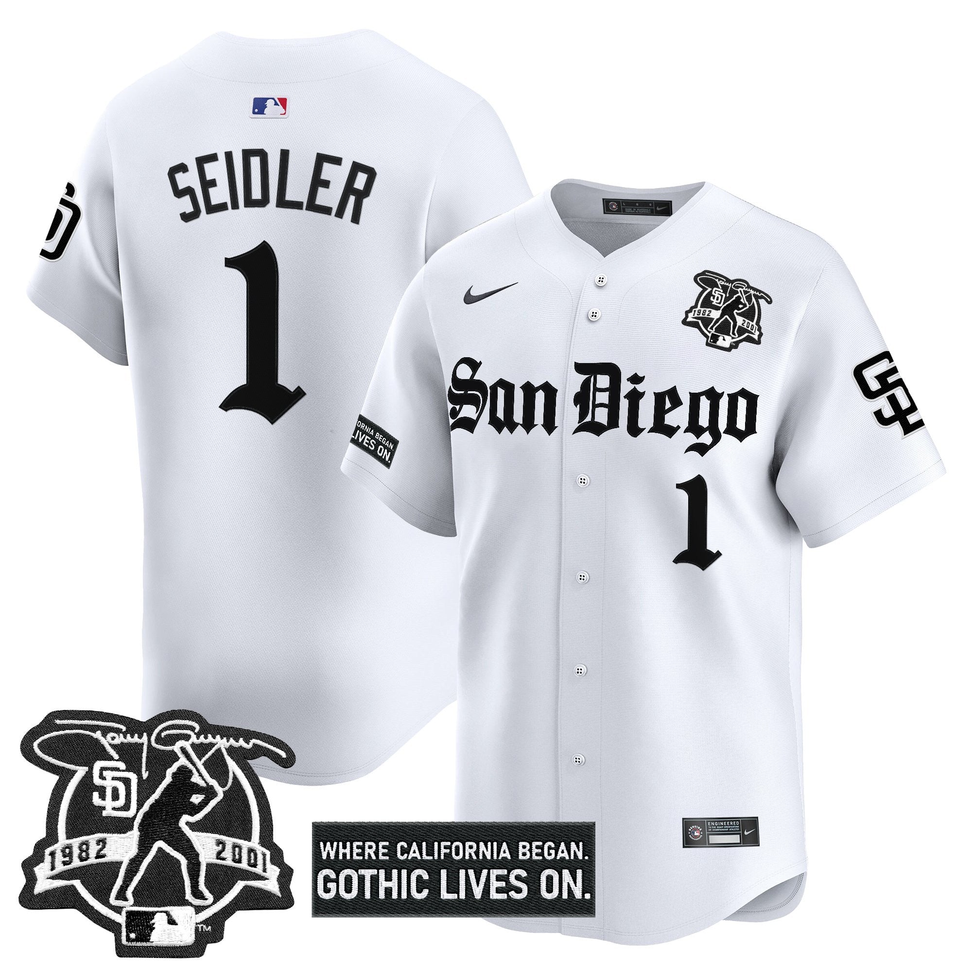 SD 'Gothic Edition' Vapor Premier Limited Jersey - All Stitched