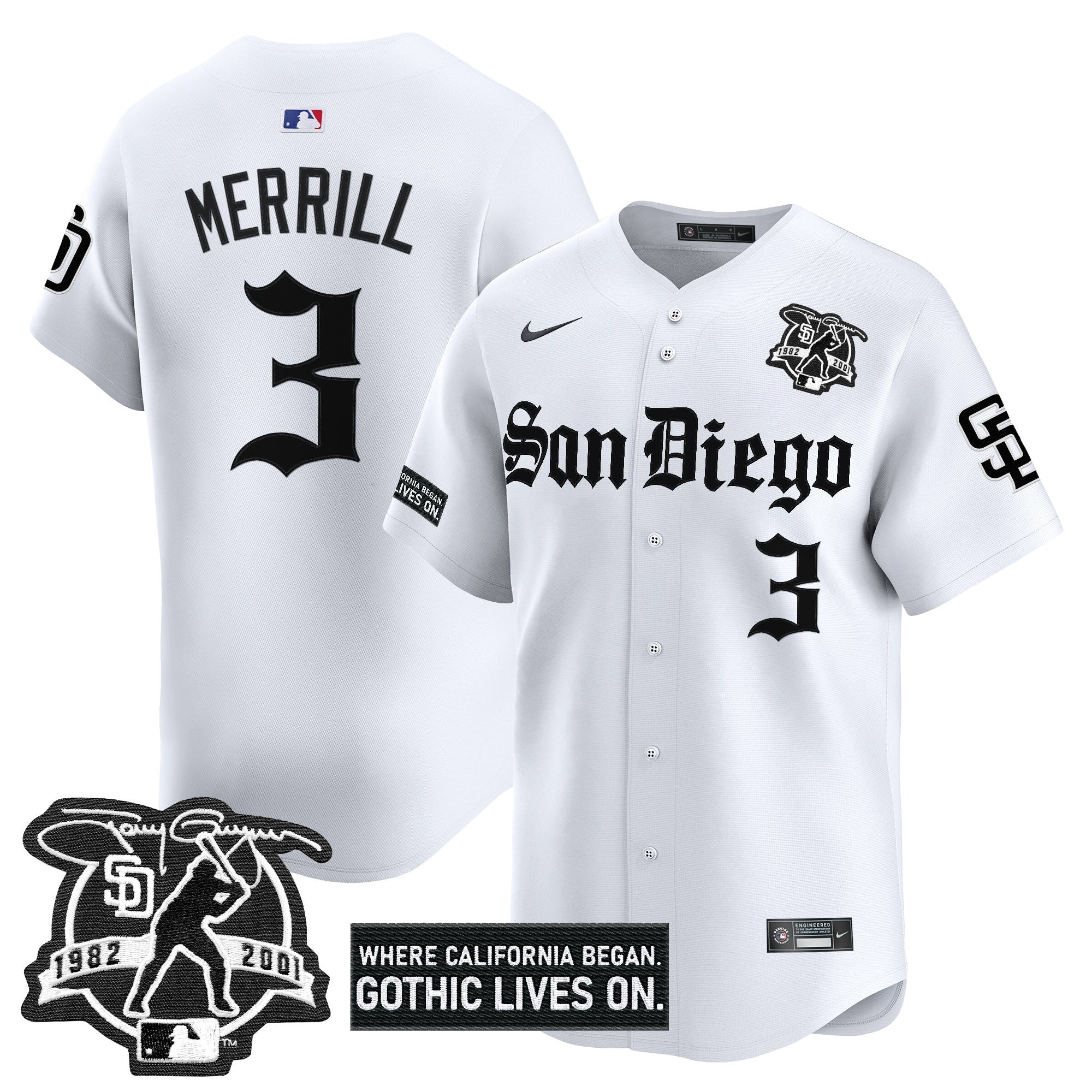 SD 'Gothic Edition' Vapor Premier Limited Jersey - All Stitched