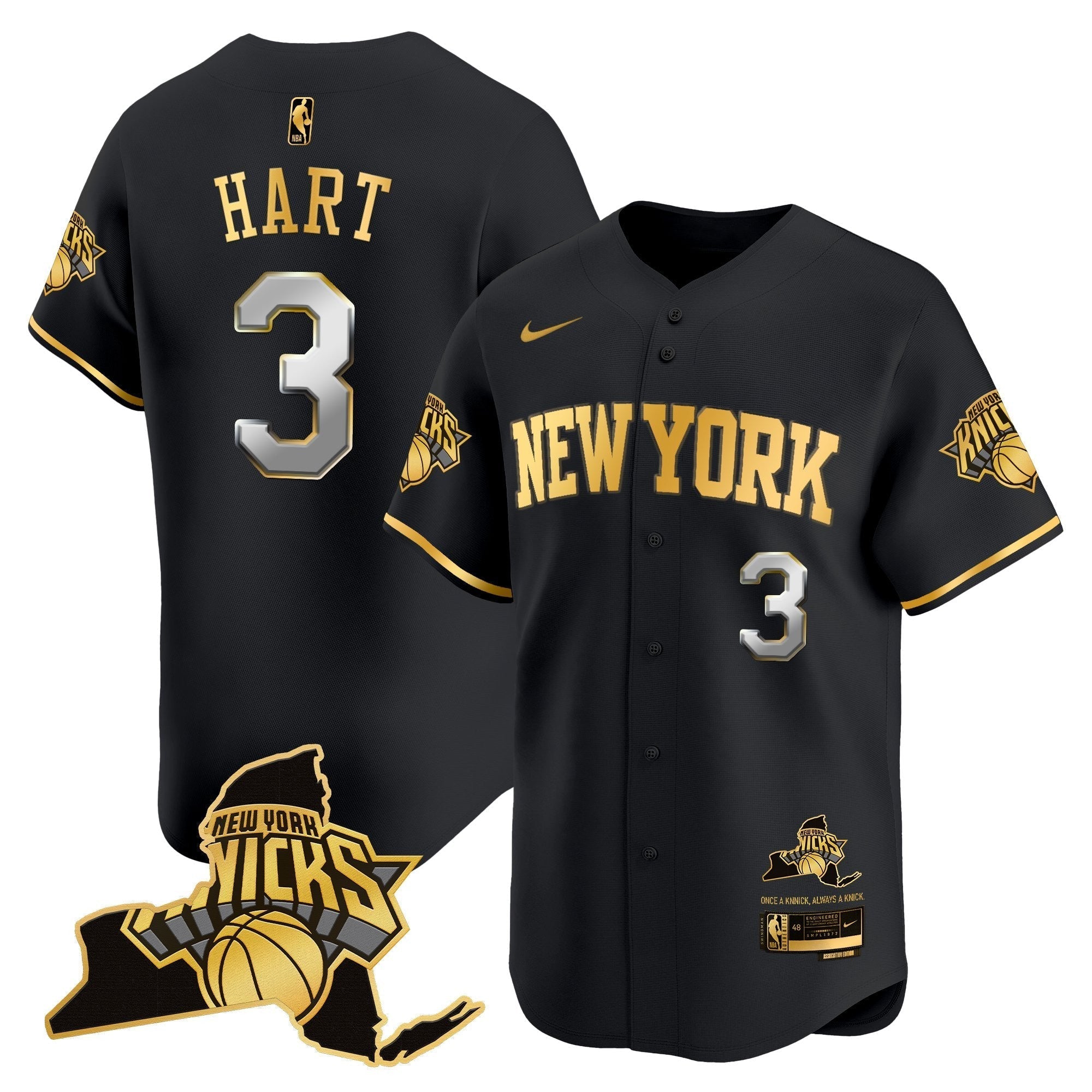 NYK Vapor Baseball Jersey - All Stitched