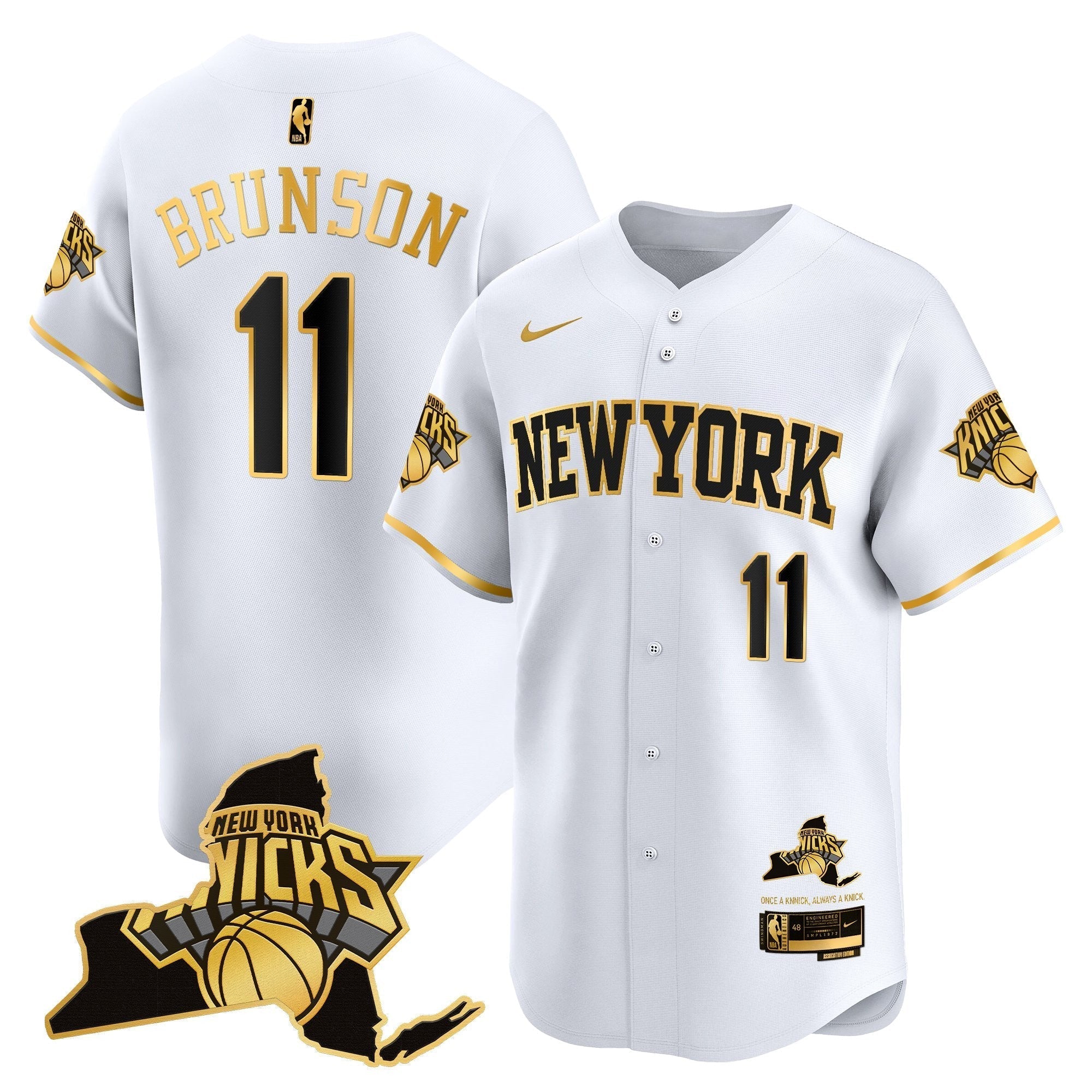 NYK Vapor Baseball Jersey - All Stitched