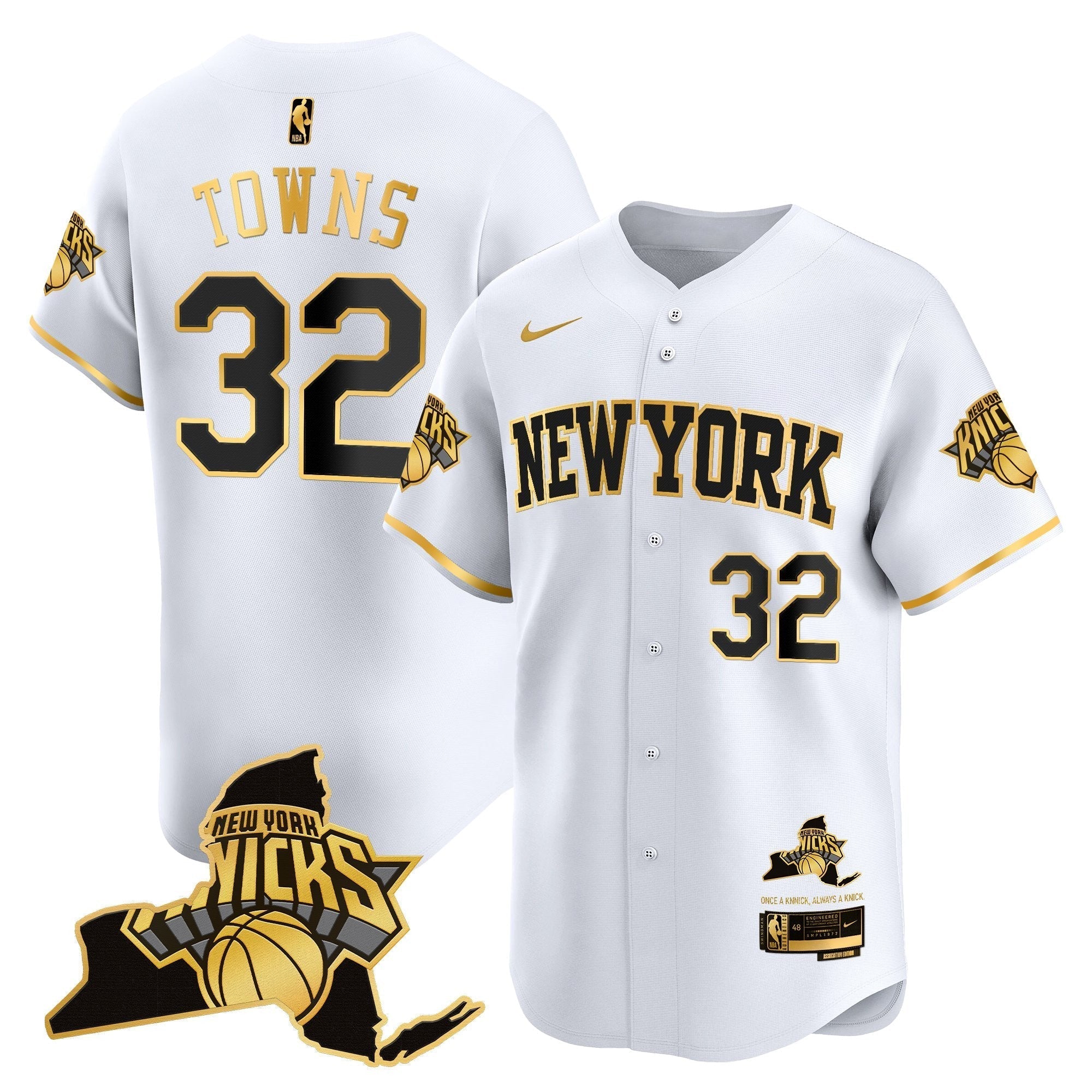 NYK Vapor Baseball Jersey - All Stitched