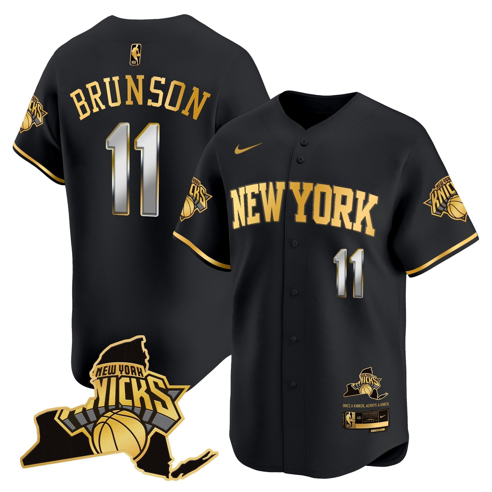 NYK Vapor Baseball Jersey - All Stitched