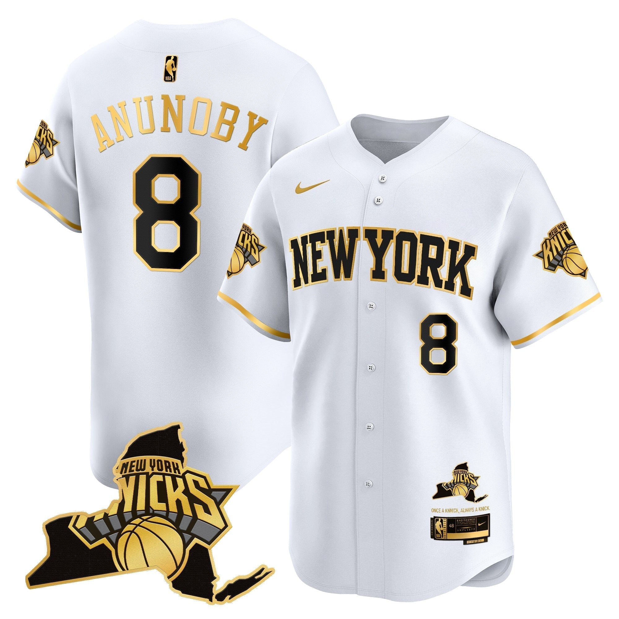 NYK Vapor Baseball Jersey - All Stitched