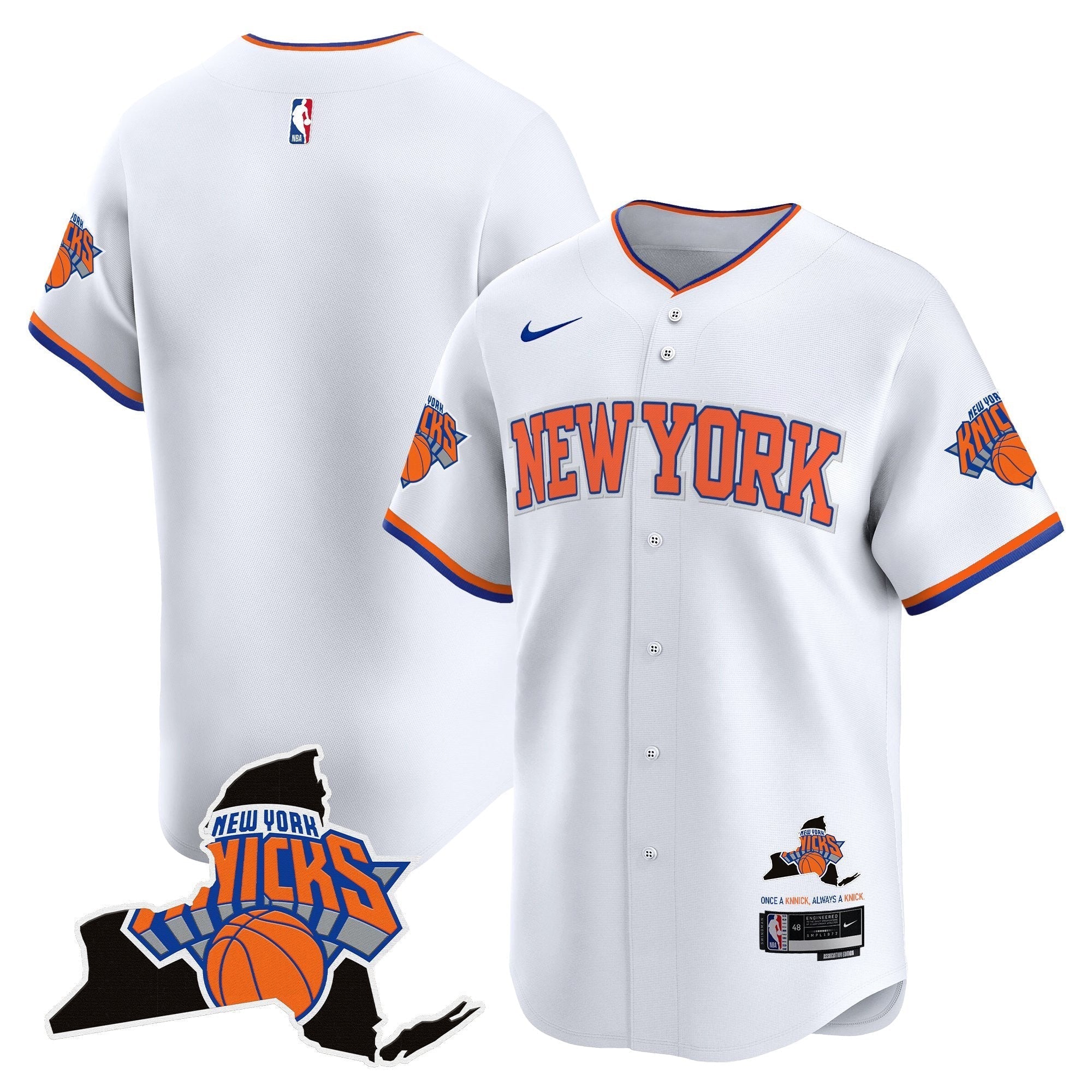 NYK Vapor Baseball Jersey - All Stitched
