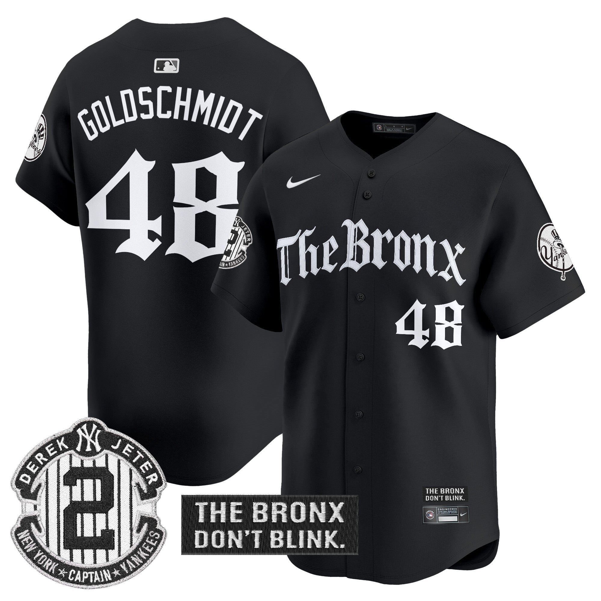 Yankees 'The Bronx - Gothic Ink Drop Edition' Vapor Premier Limited Jersey - All Stitched