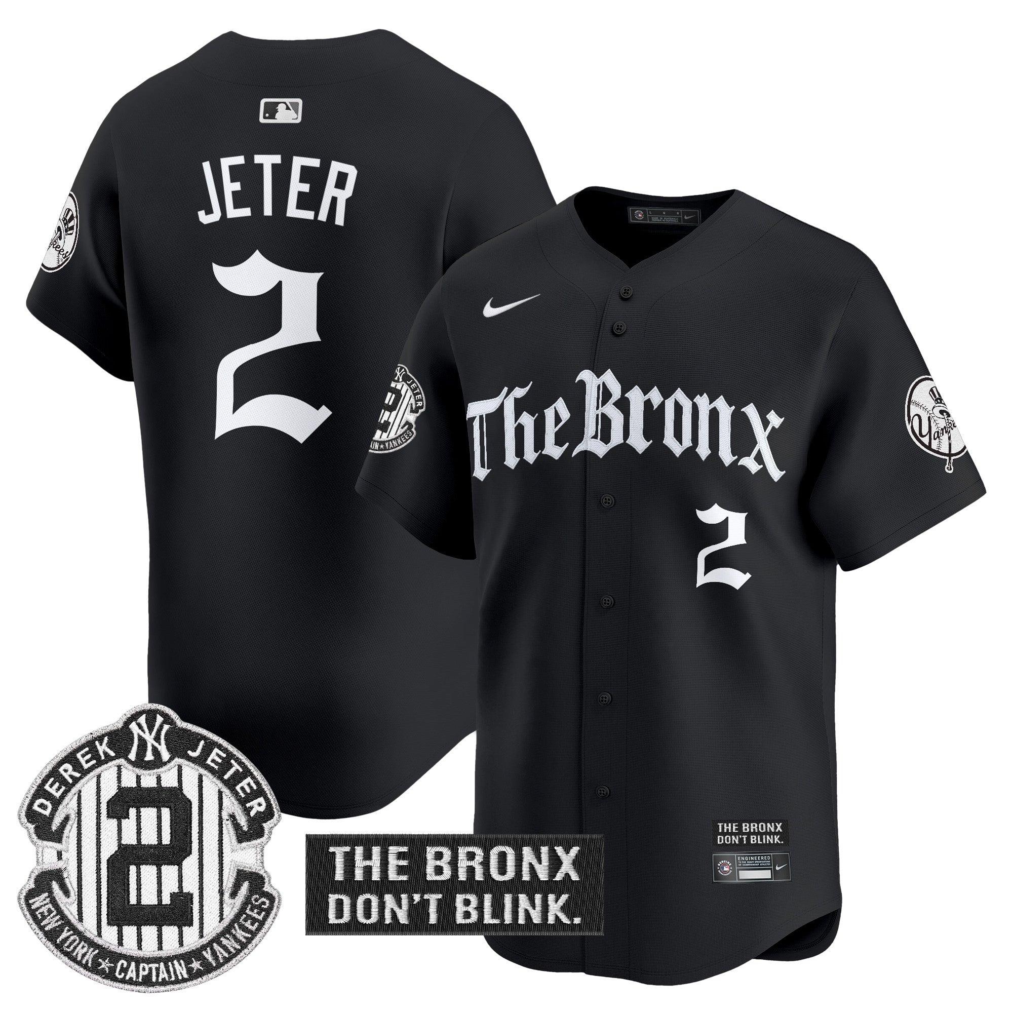 Yankees 'The Bronx - Gothic Ink Drop Edition' Vapor Premier Limited Jersey - All Stitched