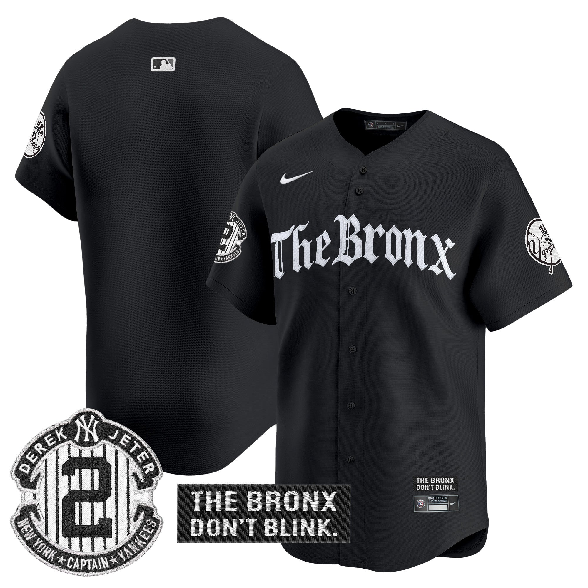 Yankees 'The Bronx - Gothic Ink Drop Edition' Vapor Premier Limited Jersey - All Stitched