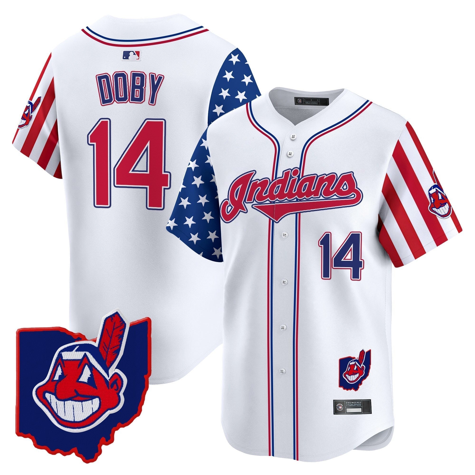 Cleveland Indians 2025 Independence Day Vapor Premier Limited Jersey - All Stitched