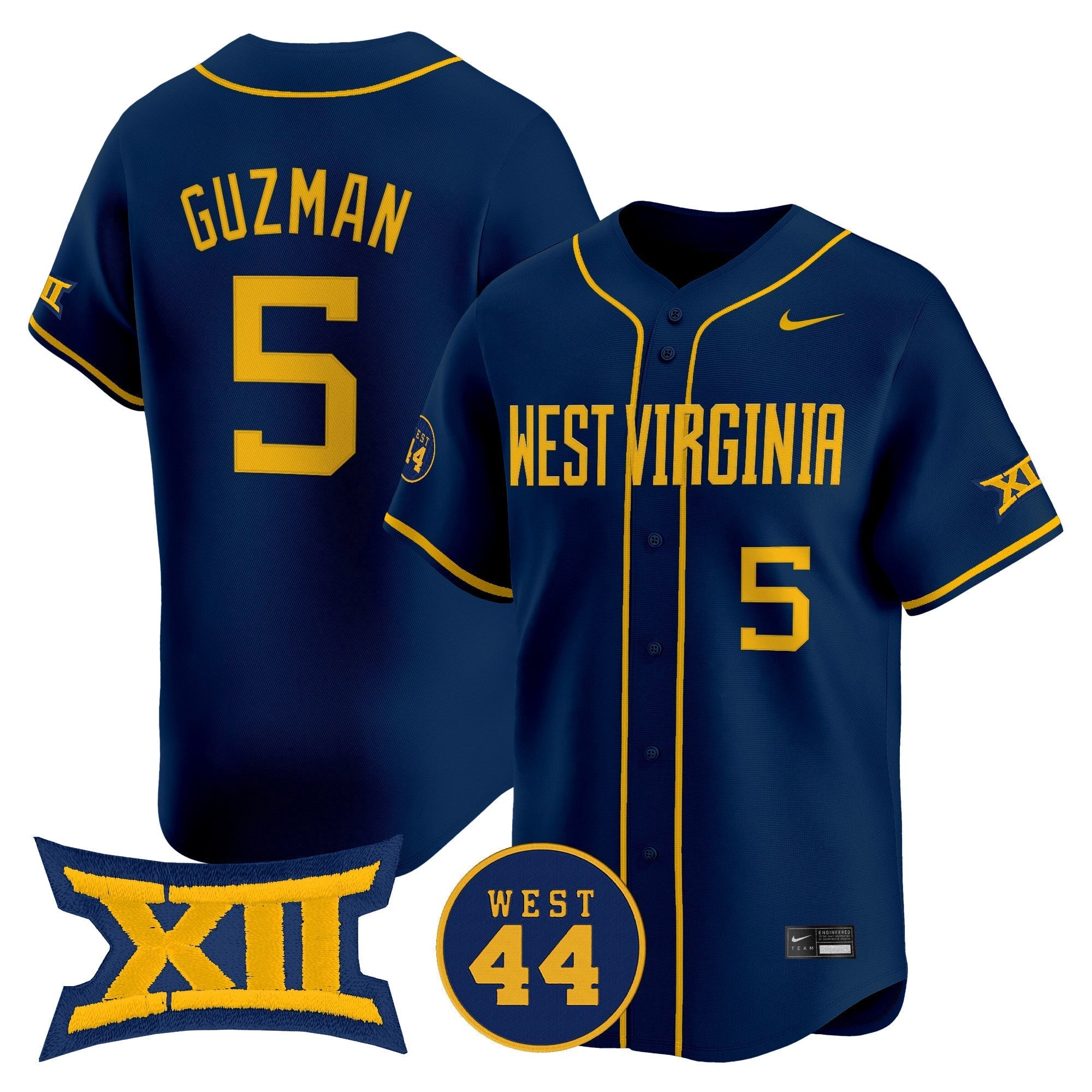 WVU 2025 Vapor Premier Limited Jersey - All Stitched