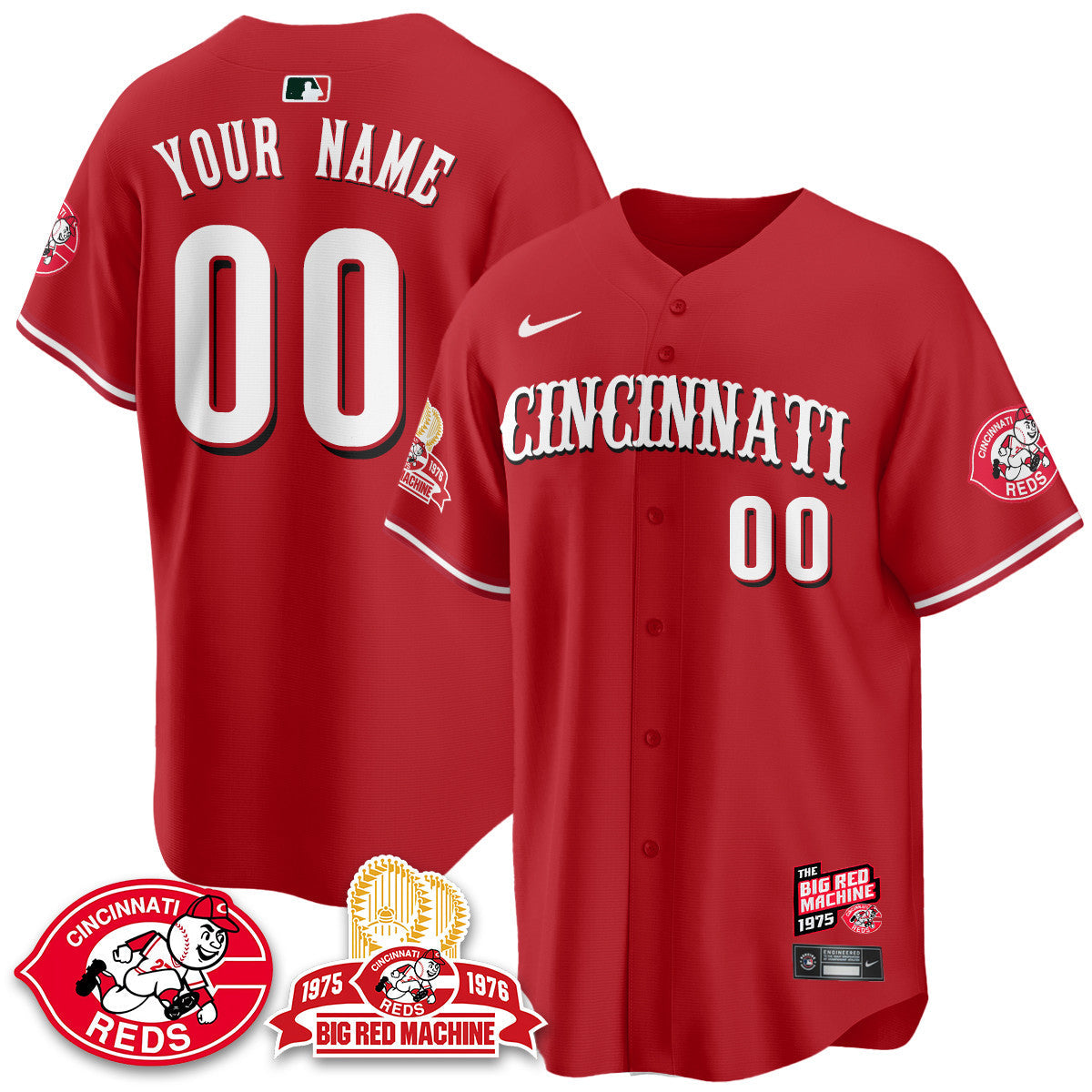 CIN Big Red Machine 50th Anniversary Custom Jersey - All Stitched