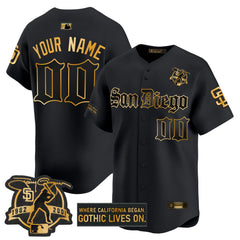 SD 'Gothic Edition' Gold Vapor Premier Limited Custom Jersey - All Stitched
