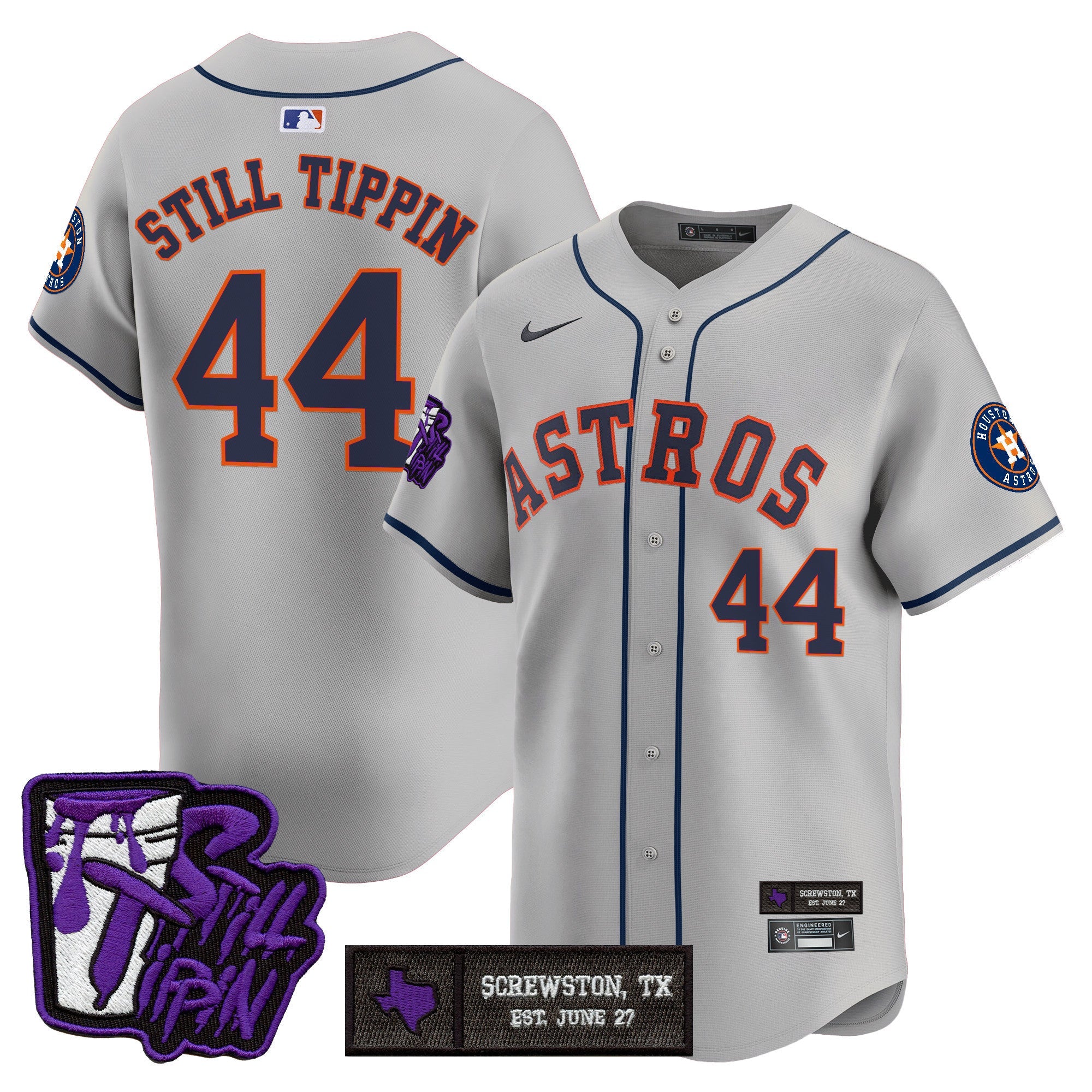 HOU DJ Screw Still Tippin Purple Patch Vapor Premier Limited Jersey - All Stitched