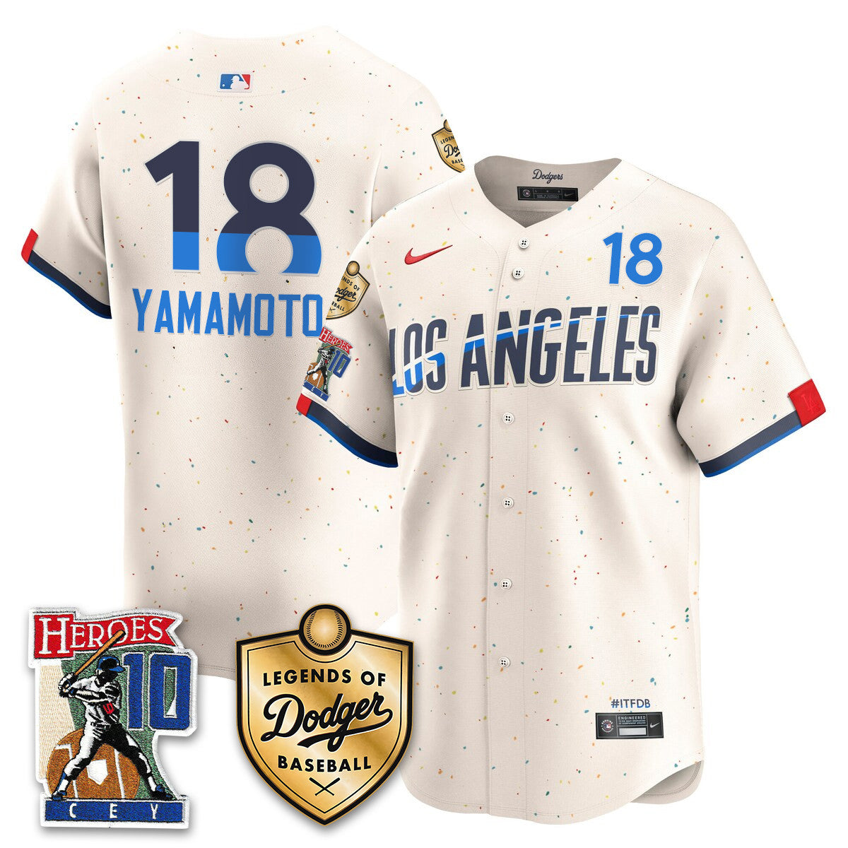 Dodgers Ron Cey "Legends Of Dodgers Baseball" Jersey - All Stitched