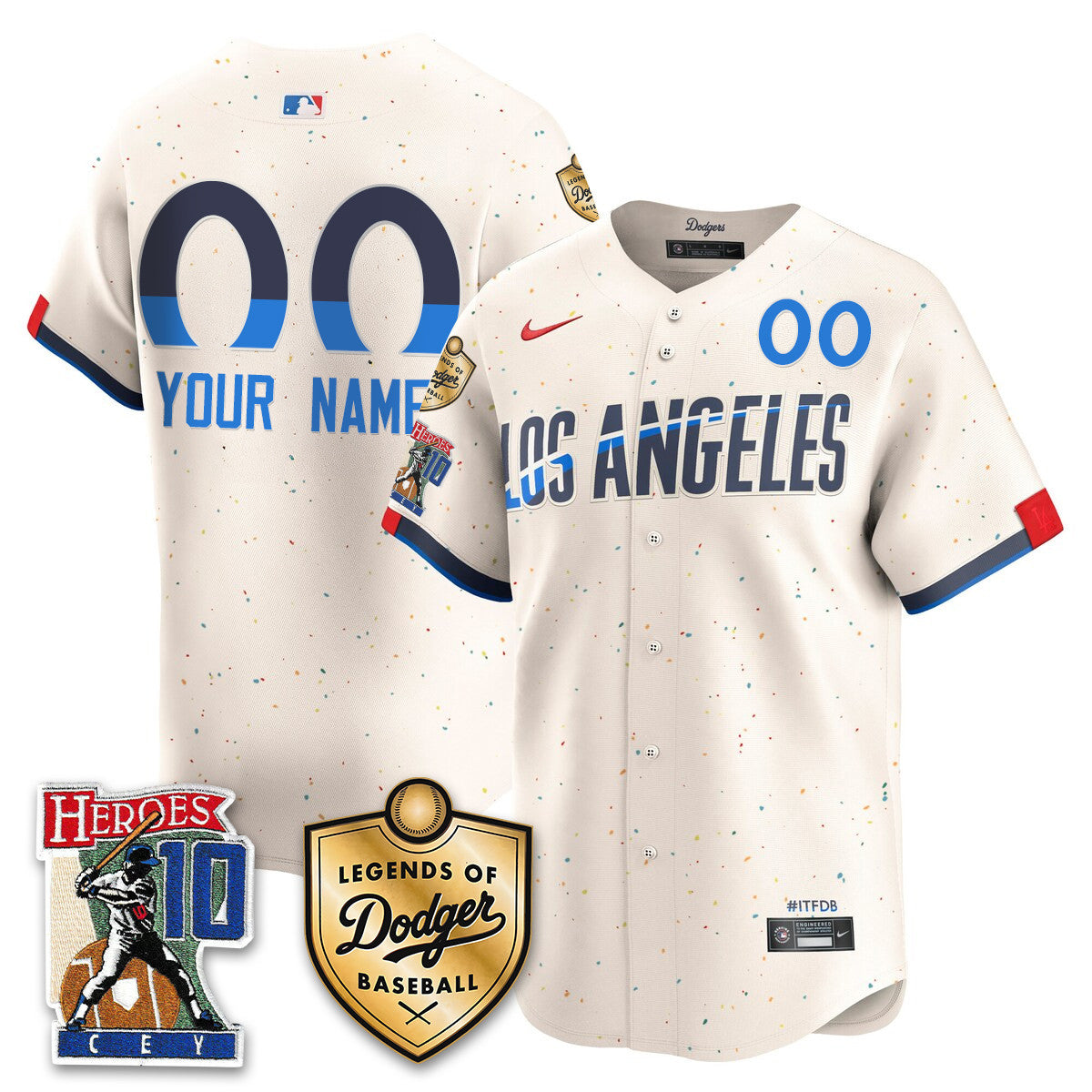 Dodgers Ron Cey "Legends Of Dodgers Baseball" Jersey - All Stitched