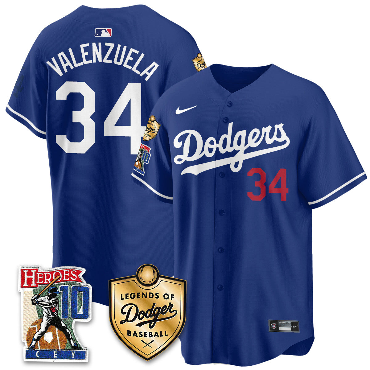 Dodgers Ron Cey "Legends Of Dodgers Baseball" Jersey - All Stitched