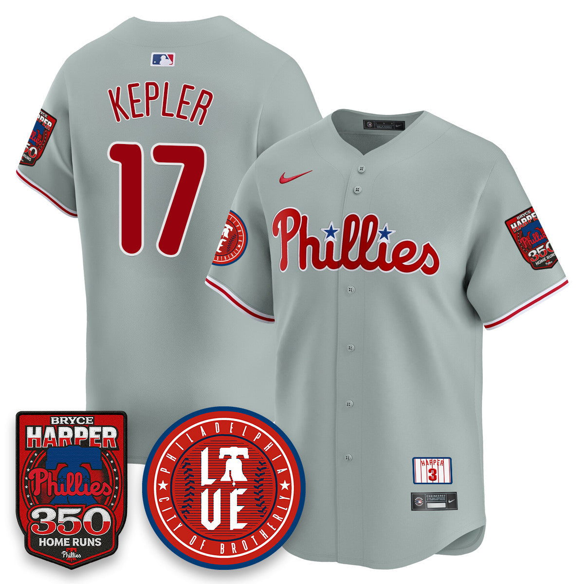 Bryce Harper PHI 350 Home Runs Jersey - All Stitched