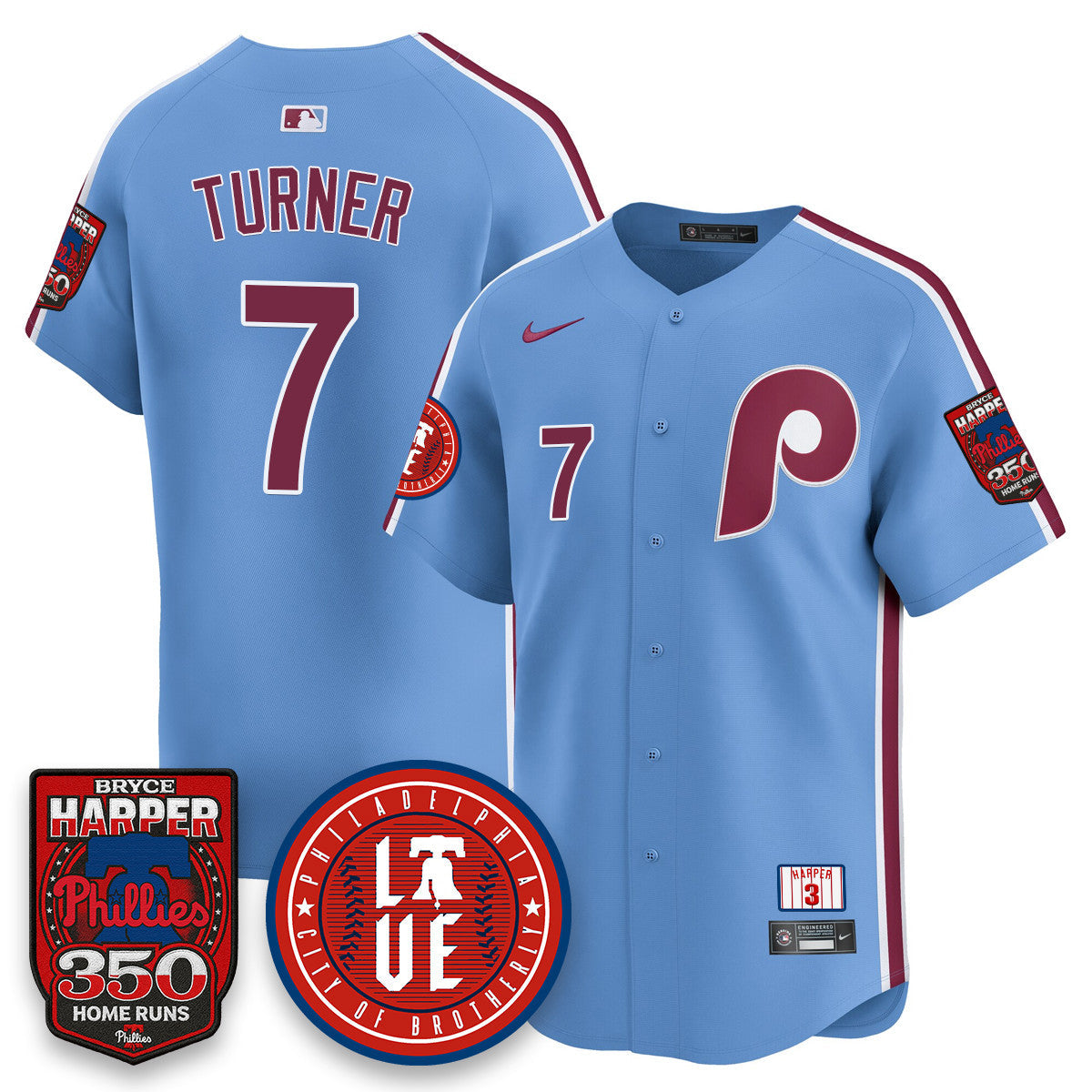 Bryce Harper PHI 350 Home Runs Jersey - All Stitched