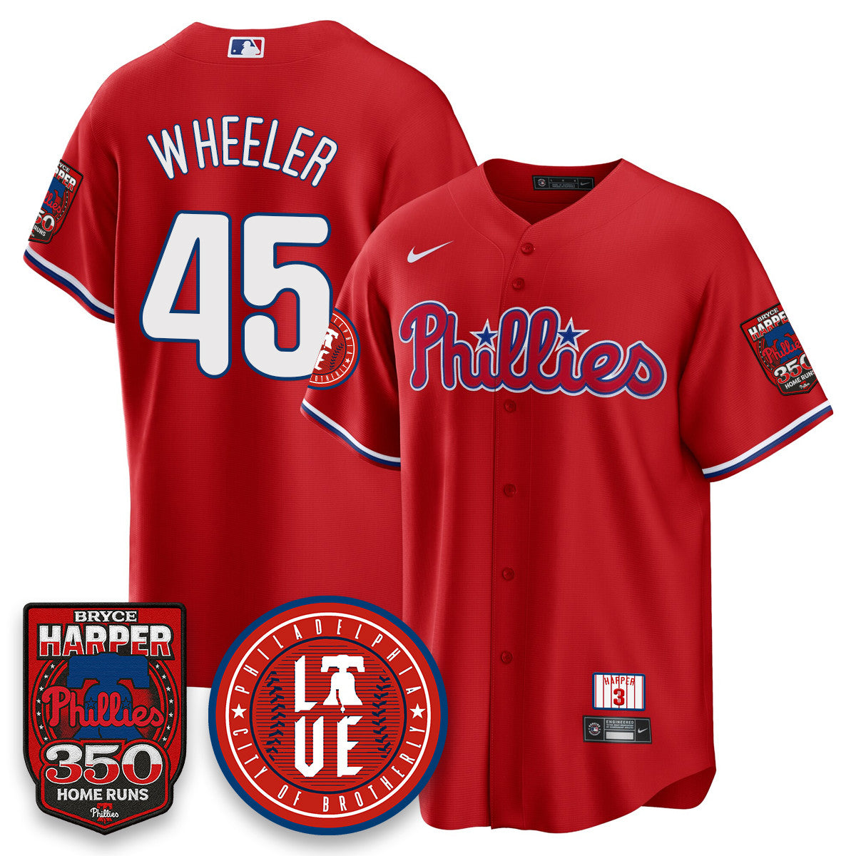 Bryce Harper PHI 350 Home Runs Jersey - All Stitched