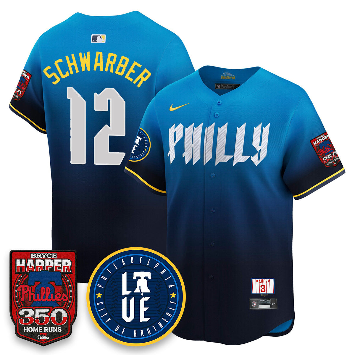 Bryce Harper PHI 350 Home Runs Jersey - All Stitched