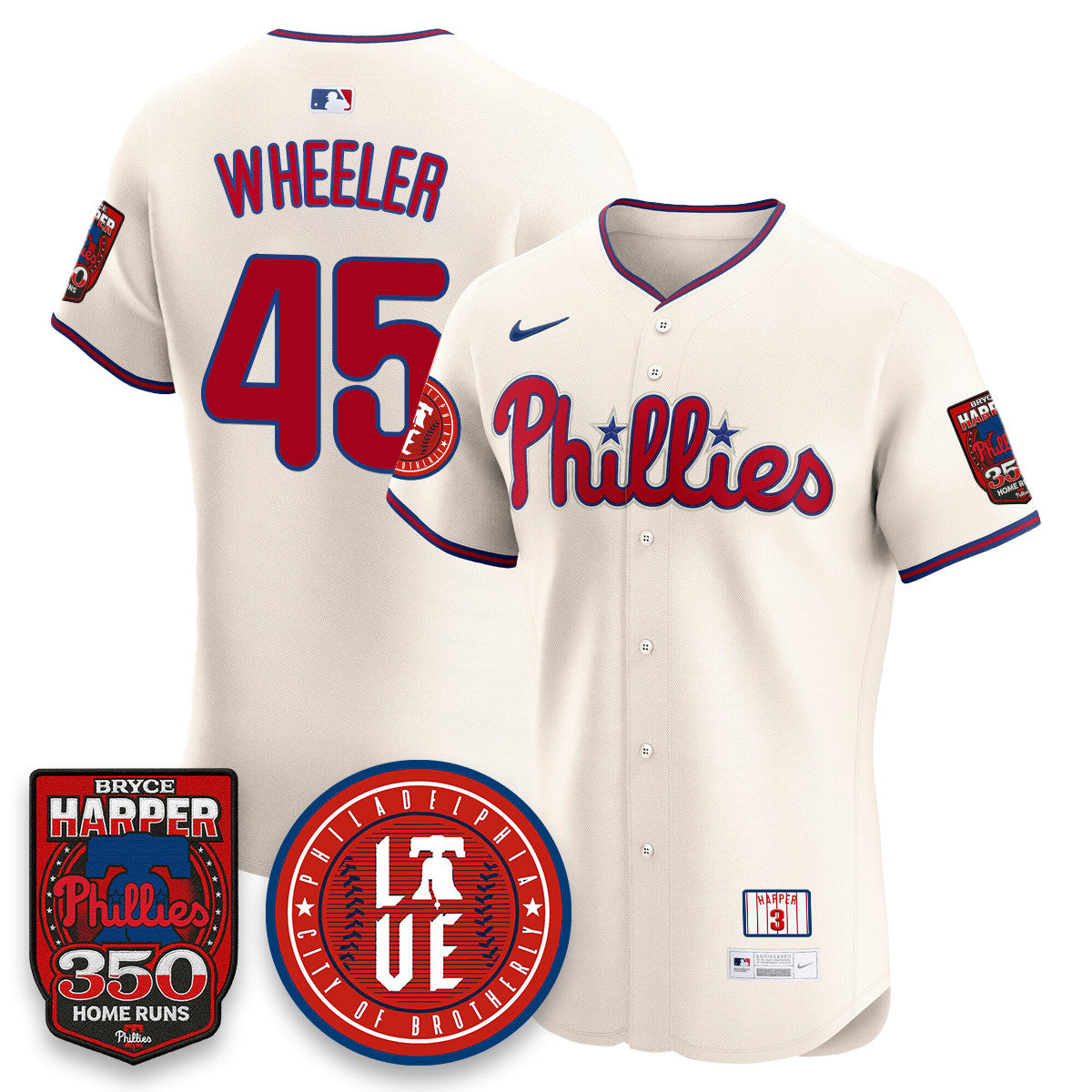 Bryce Harper PHI 350 Home Runs Jersey - All Stitched