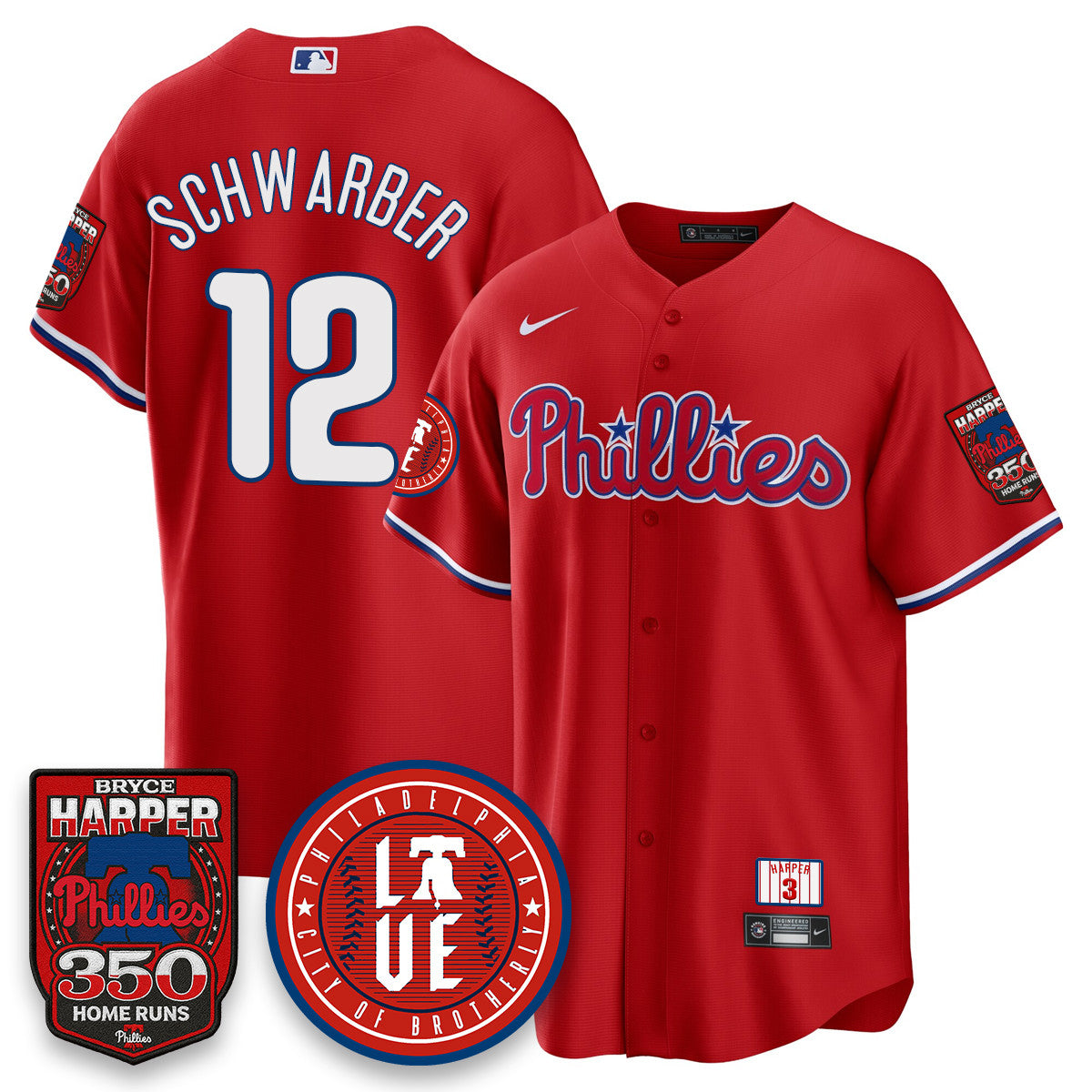 Bryce Harper PHI 350 Home Runs Jersey - All Stitched