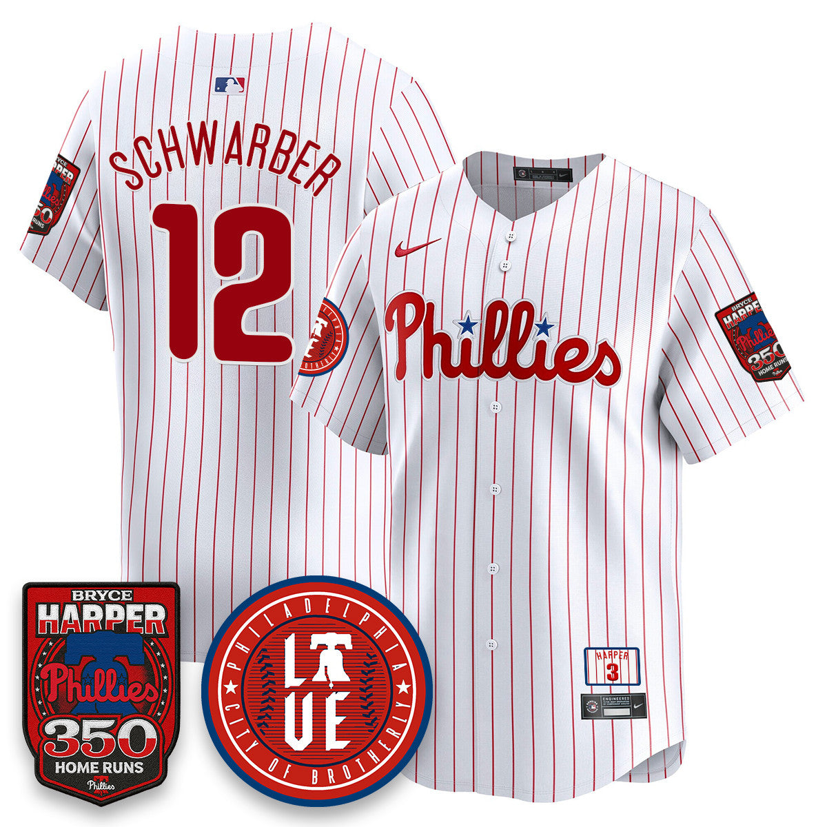 Bryce Harper PHI 350 Home Runs Jersey - All Stitched