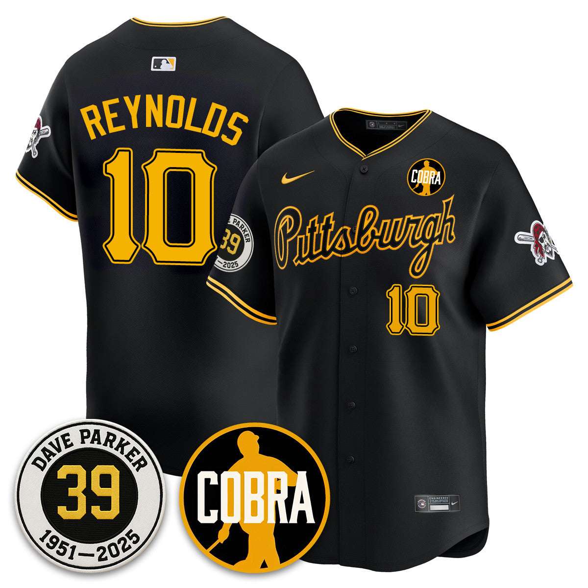 PIT Memories Dave Parker Jersey- “COBRA” Patch - All Stitched