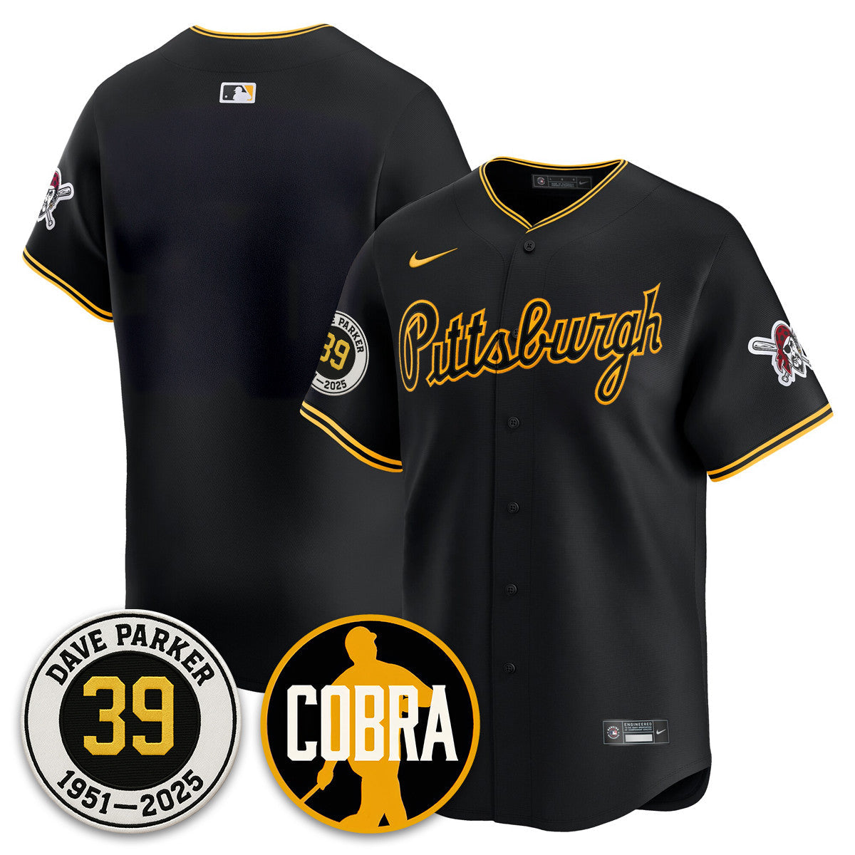 PIT Memories Dave Parker Jersey- “COBRA” Patch - All Stitched