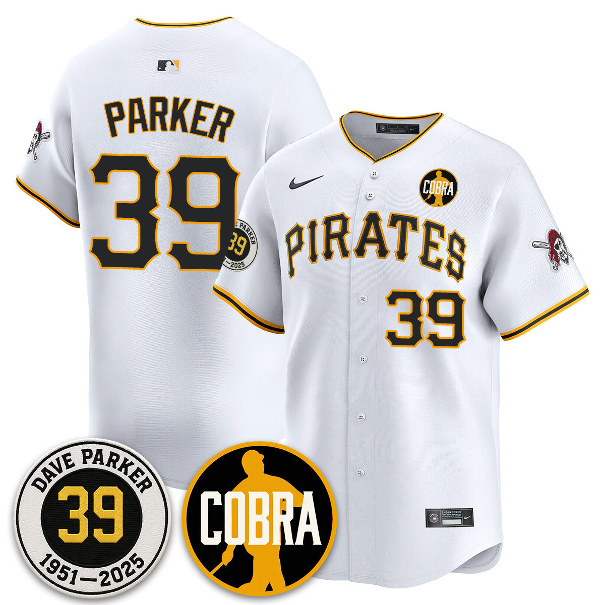 PIT Memories Dave Parker Jersey- “COBRA” Patch - All Stitched