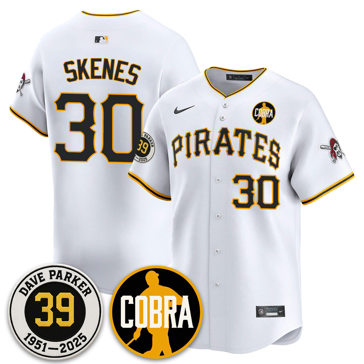 PIT Memories Dave Parker Jersey- “COBRA” Patch - All Stitched