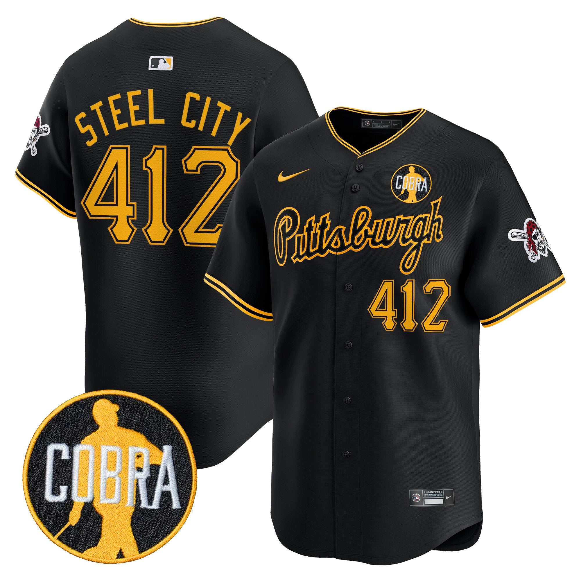 Men’s Pittsburgh Pirates ‘Dave Parker Cobra Patch’ Vapor Premier Limited Jersey – All Stitched