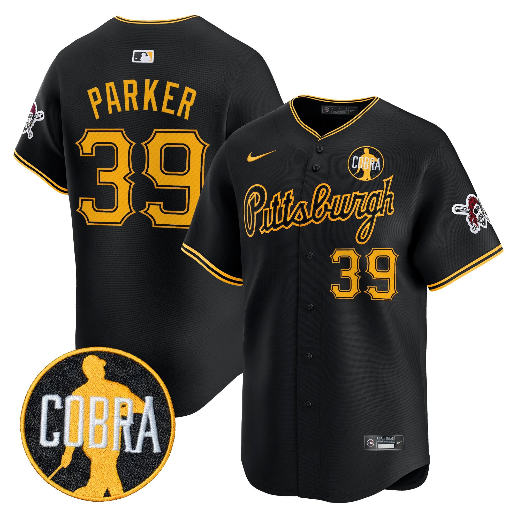 Men’s Pittsburgh Pirates ‘Dave Parker Cobra Patch’ Vapor Premier Limited Jersey – All Stitched
